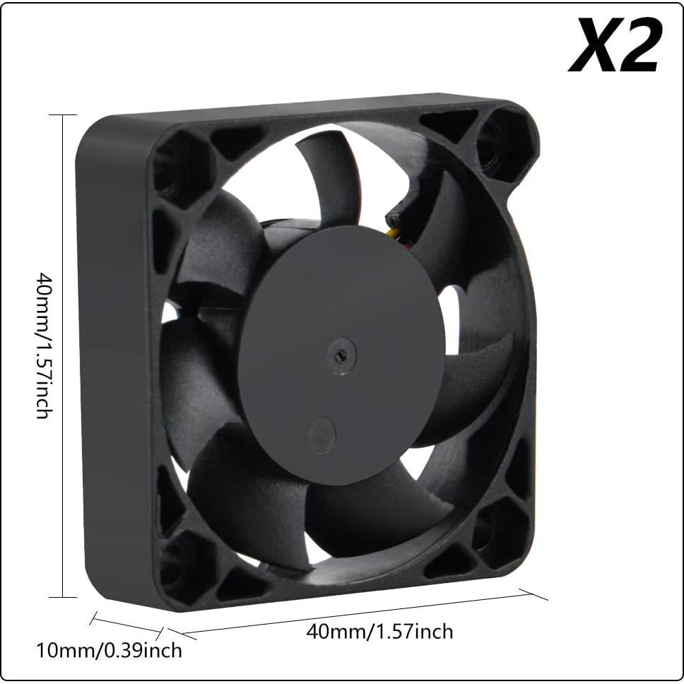 Ventiladores de Enfriamiento PWM GeeekPi 2-Pack 40x40mm para Raspberry Pi 5