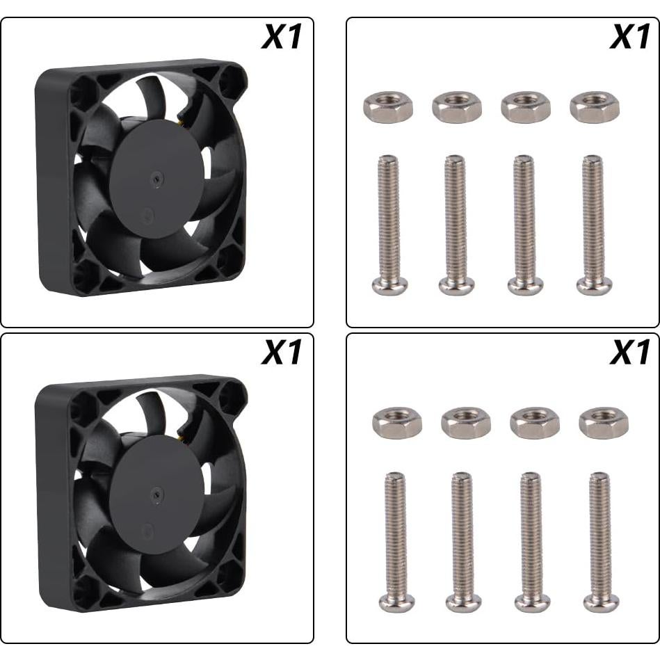 Ventiladores de Enfriamiento PWM GeeekPi 2-Pack 40x40mm para Raspberry Pi 5