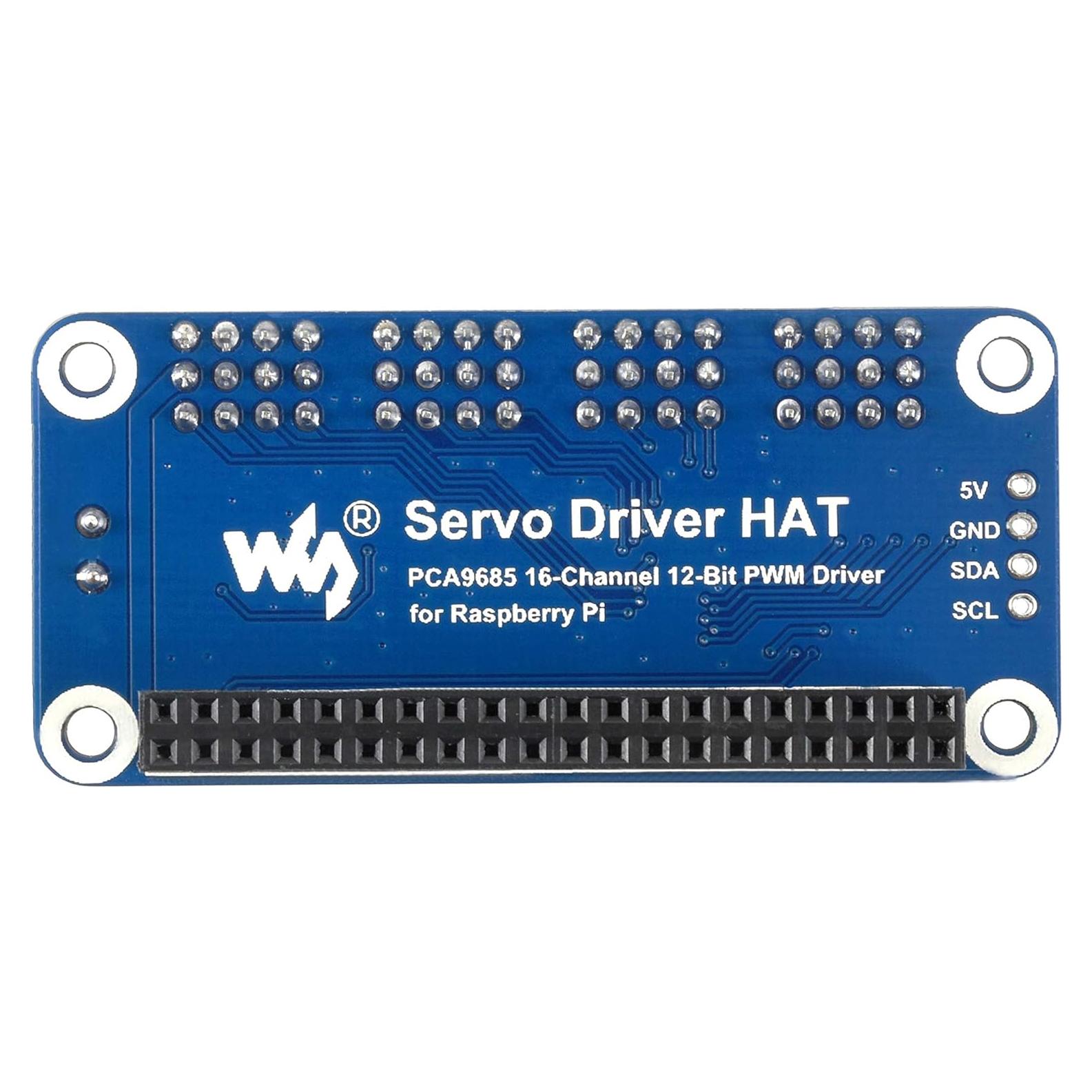 Controlador de Servo HAT Waveshare para Raspberry Pi 16 Canales