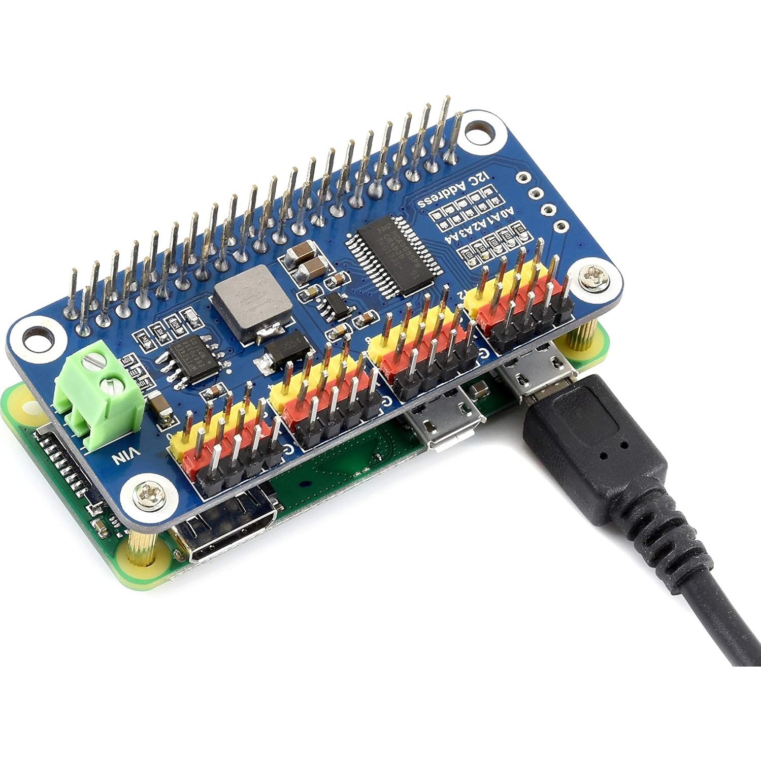Controlador de Servo HAT Waveshare para Raspberry Pi 16 Canales