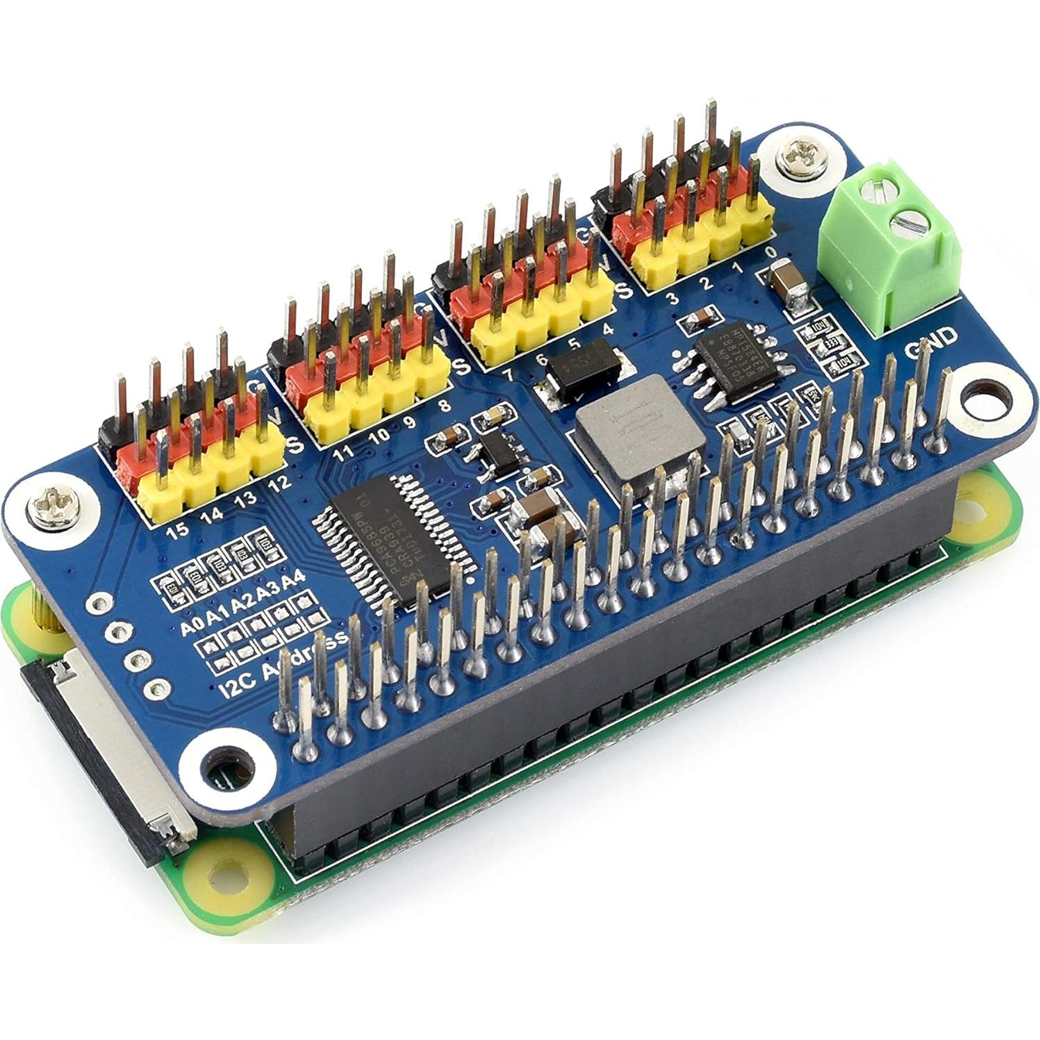 Controlador de Servo HAT Waveshare para Raspberry Pi 16 Canales