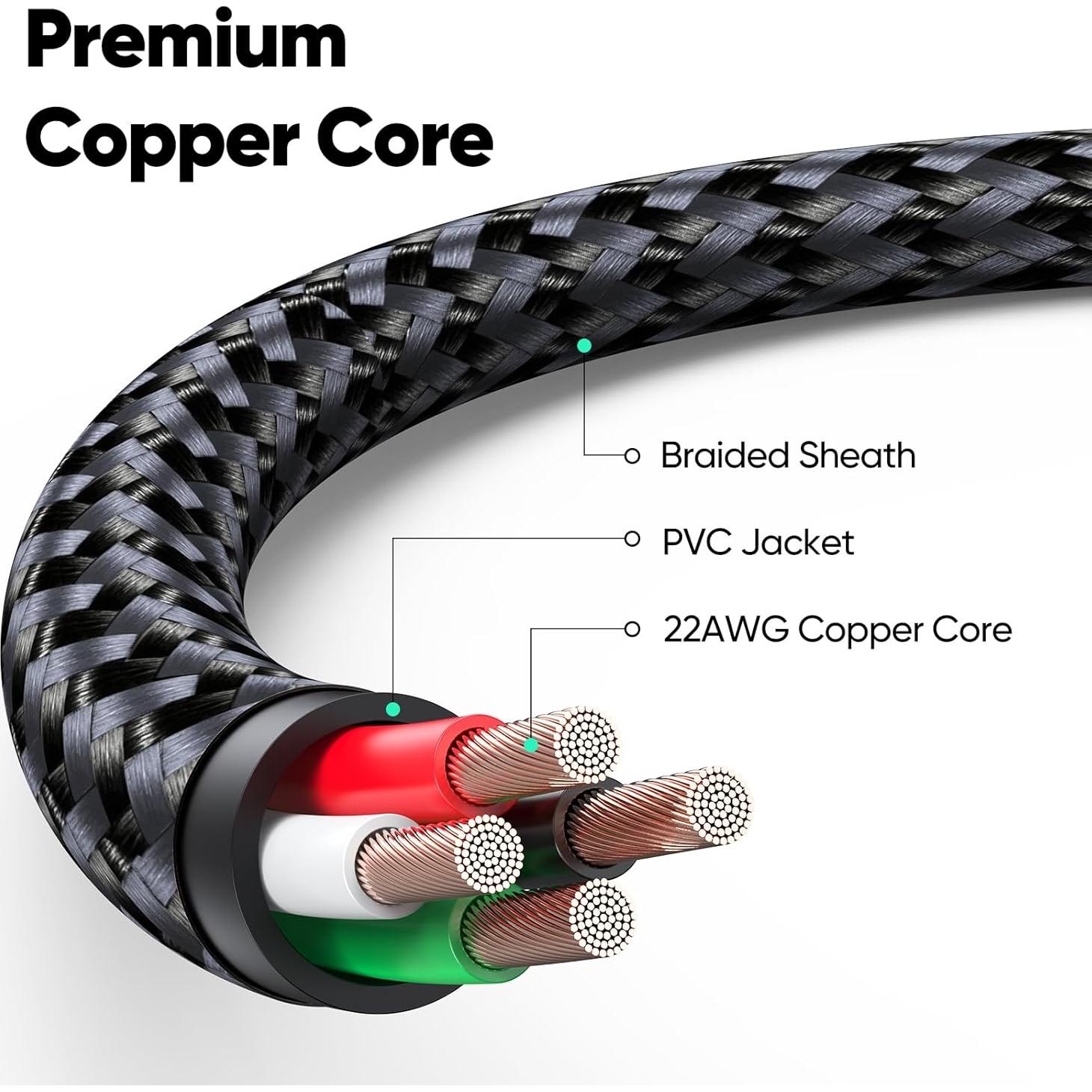 Cable Micro USB FEMORO 1 Pie Paquete de 2 Carga 12W