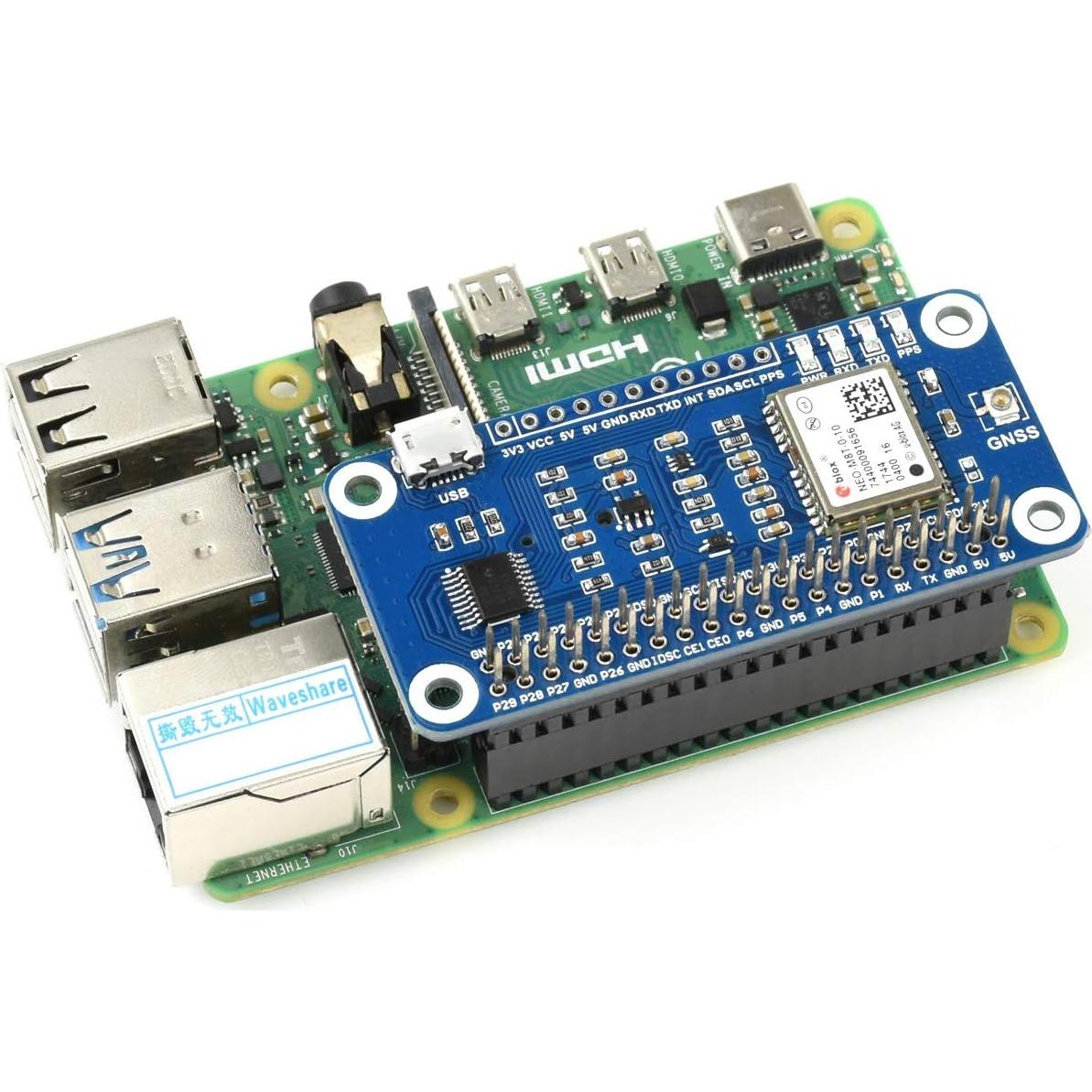 Módulo GNSS Timing HAT Waveshare para Raspberry Pi - Multi-Constelación