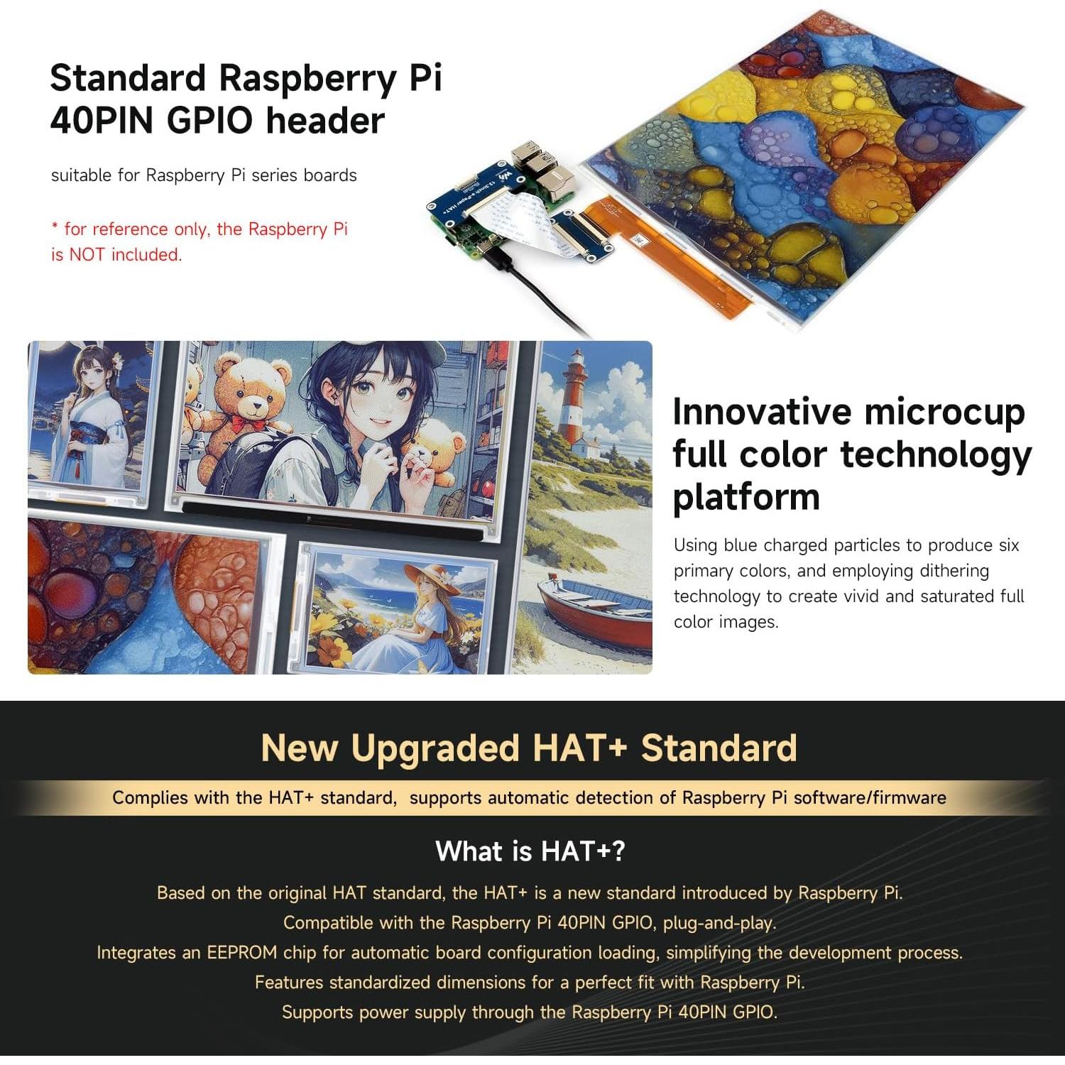 Pantalla E-Paper a Color 13.3" Waveshare E Ink Spectra 6