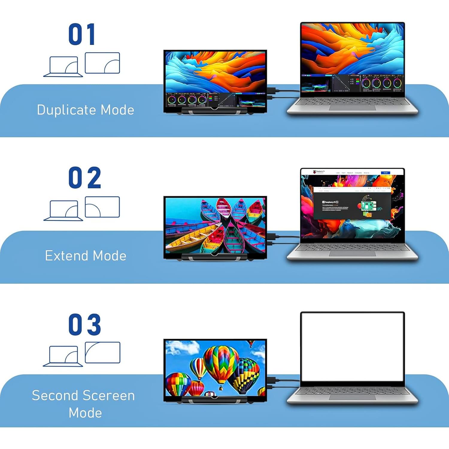 Monitor LCD 7" HAMTYSAN HDMI 800x480 para Raspberry Pi