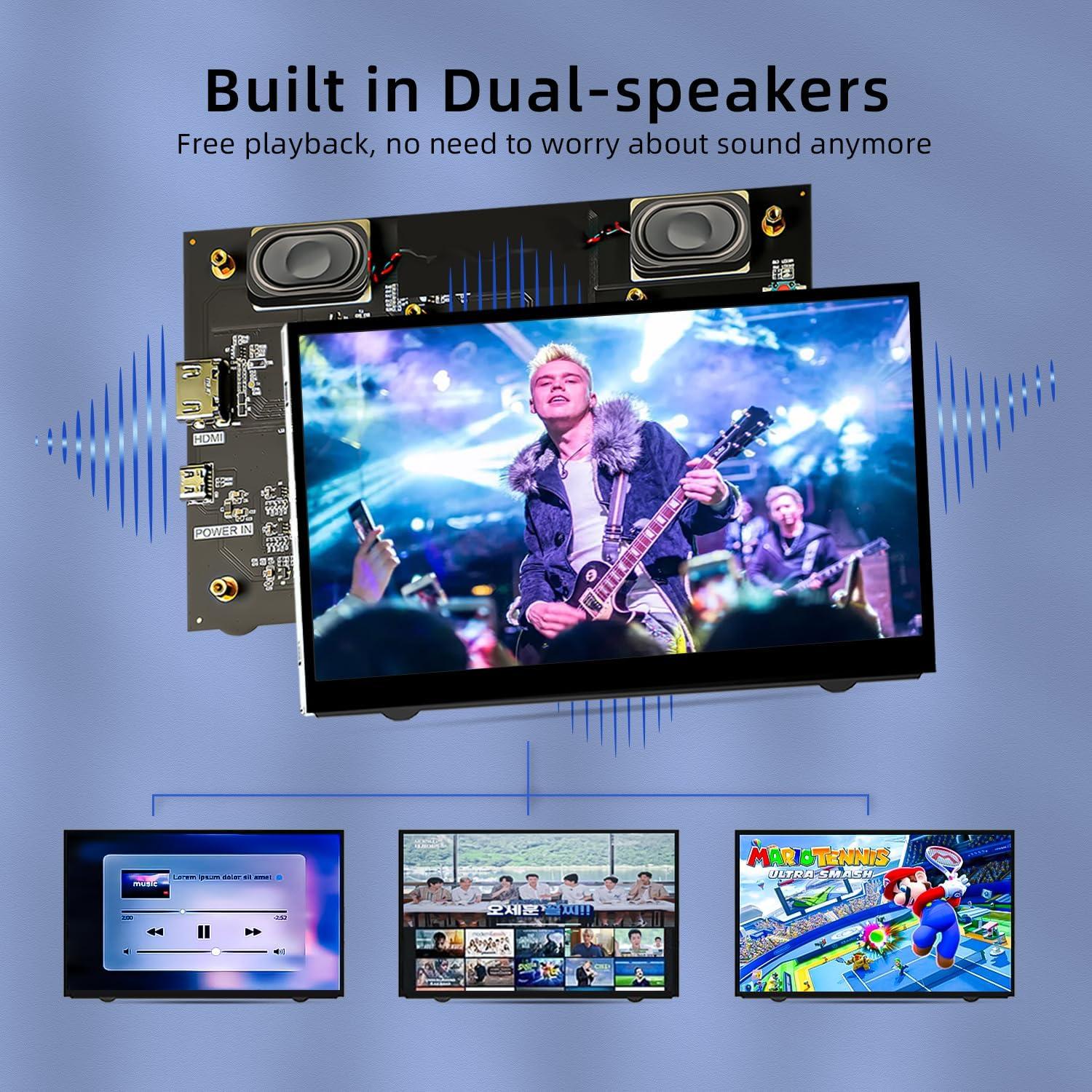 Monitor LCD 7" HAMTYSAN HDMI 800x480 para Raspberry Pi