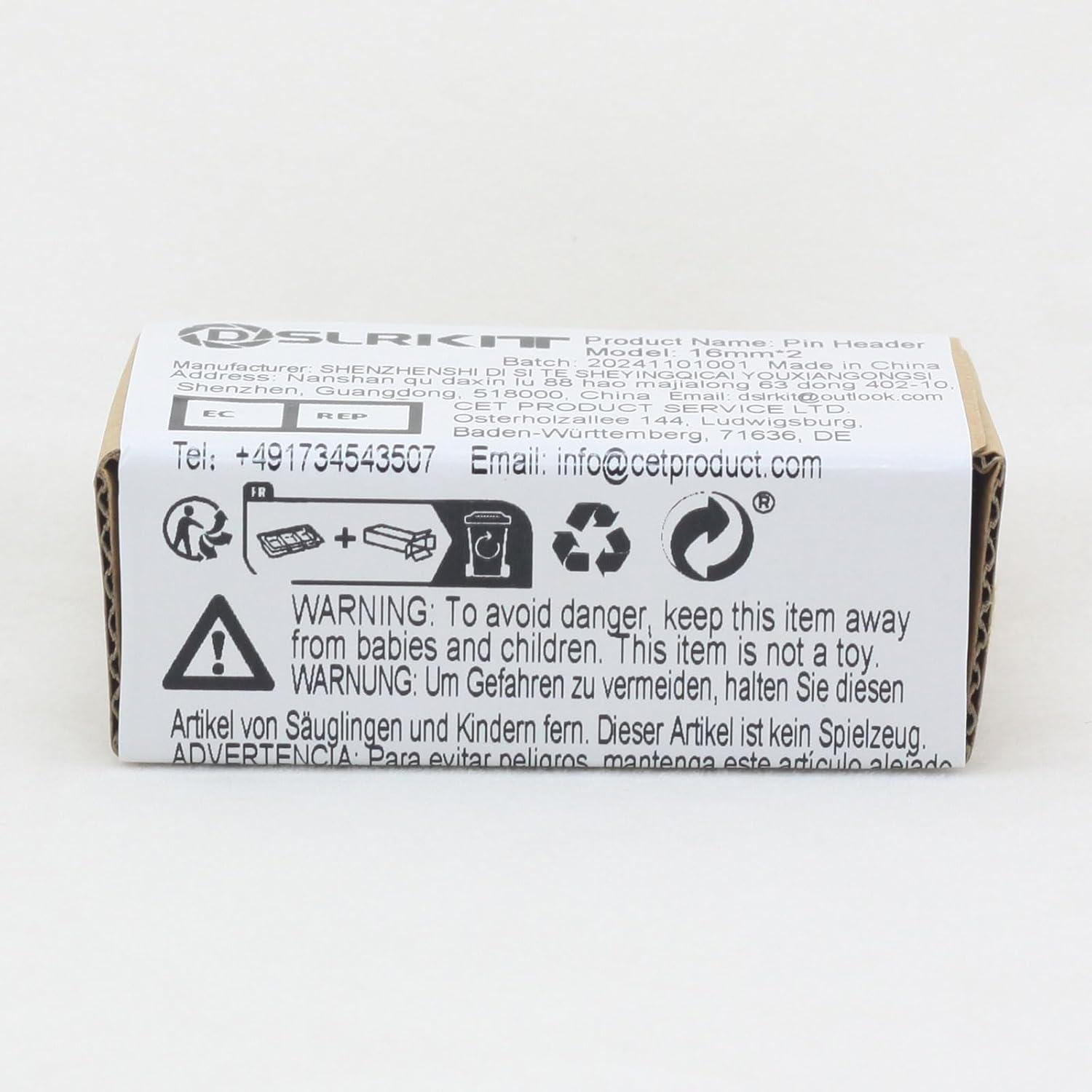 Aumentador de altura GPIO y PoE DSLRKIT 16mm para Raspberry Pi 5/4B/3B+