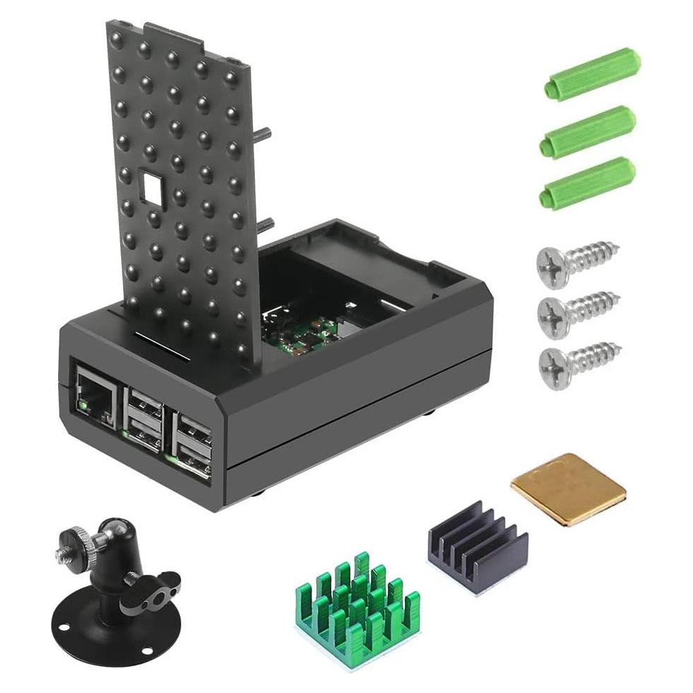 Carcasa para Raspberry Pi 4B DORHEA con soporte de cámara