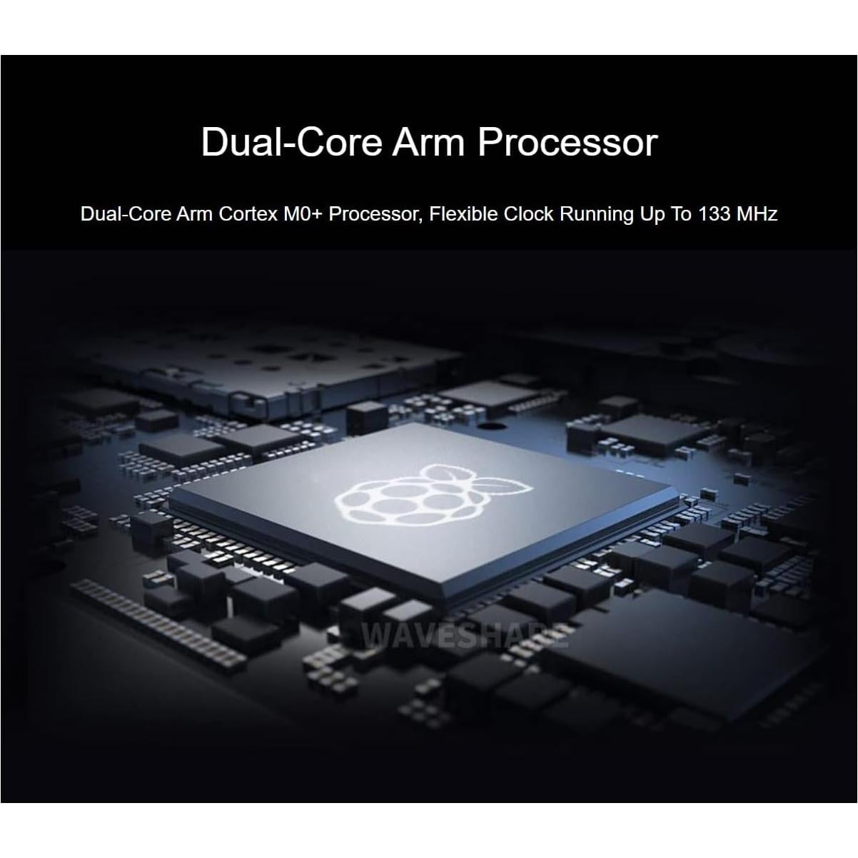 Placa MCU Waveshare RP2040 con LCD 1.28" 240x240 IPS