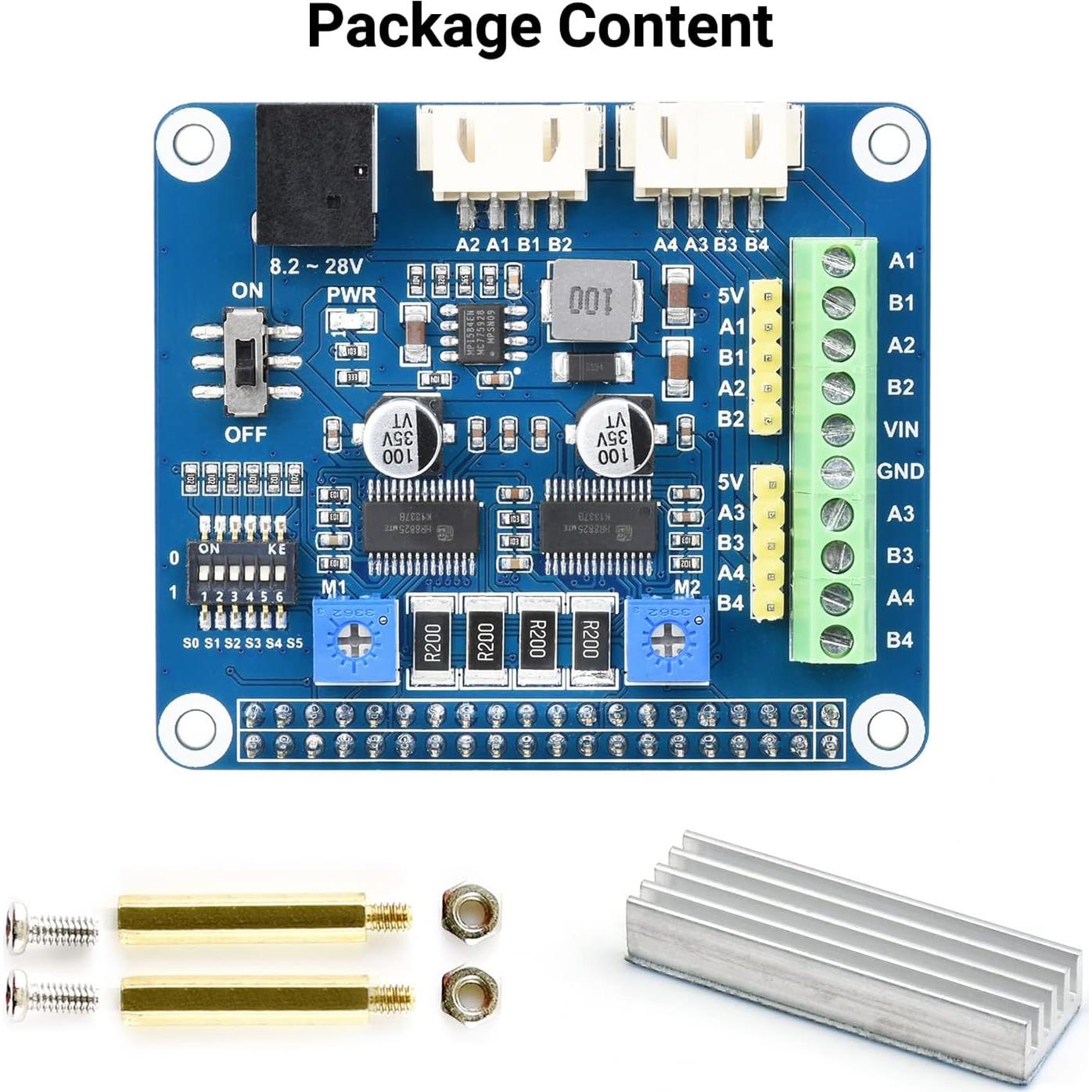 Controlador de Motor Paso a Paso HAT Waveshare HRB8825 2.5A