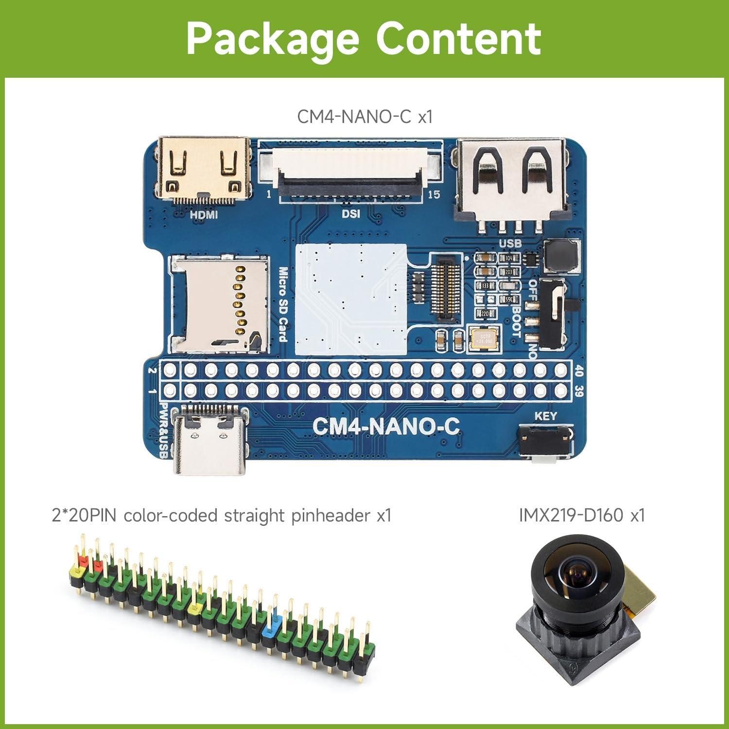 Placa Base Nano Waveshare CM4 Compatible con Raspberry Pi 8MP