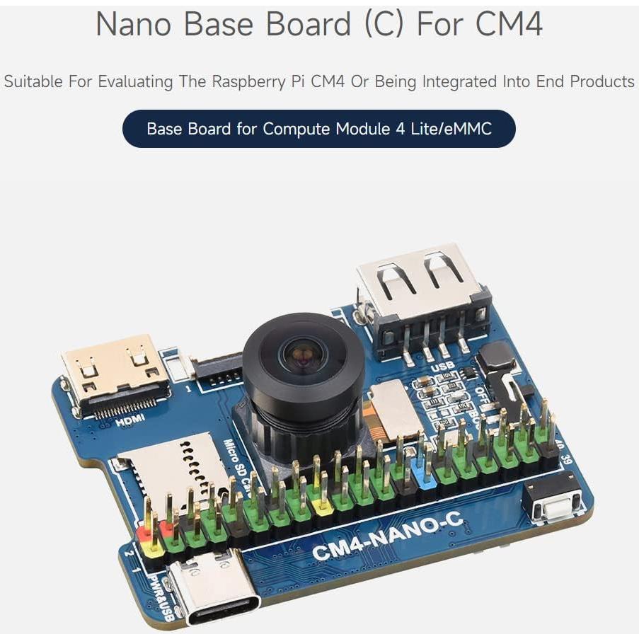 Placa Base Nano Waveshare CM4 Compatible con Raspberry Pi 8MP