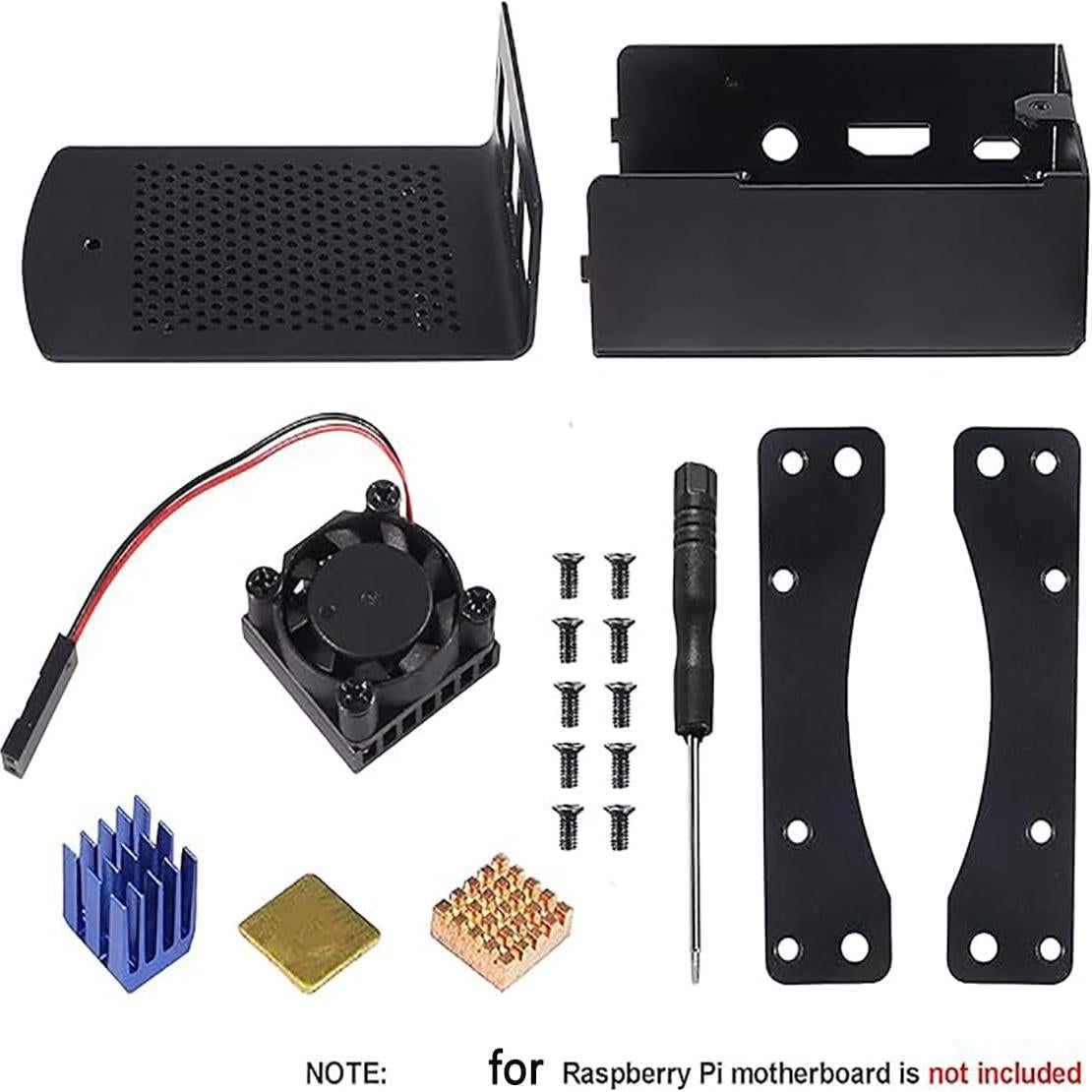 Caja de Aluminio para Raspberry Pi 3 B+ con Ventilador
