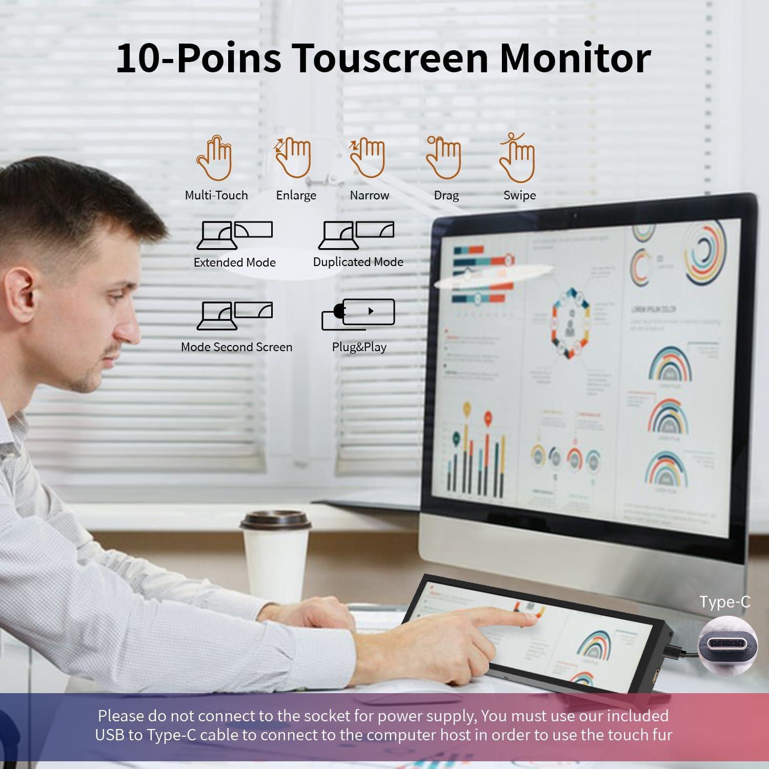 Monitor Táctil 8.8" SCXryllexa FHD 1920x480 para PC