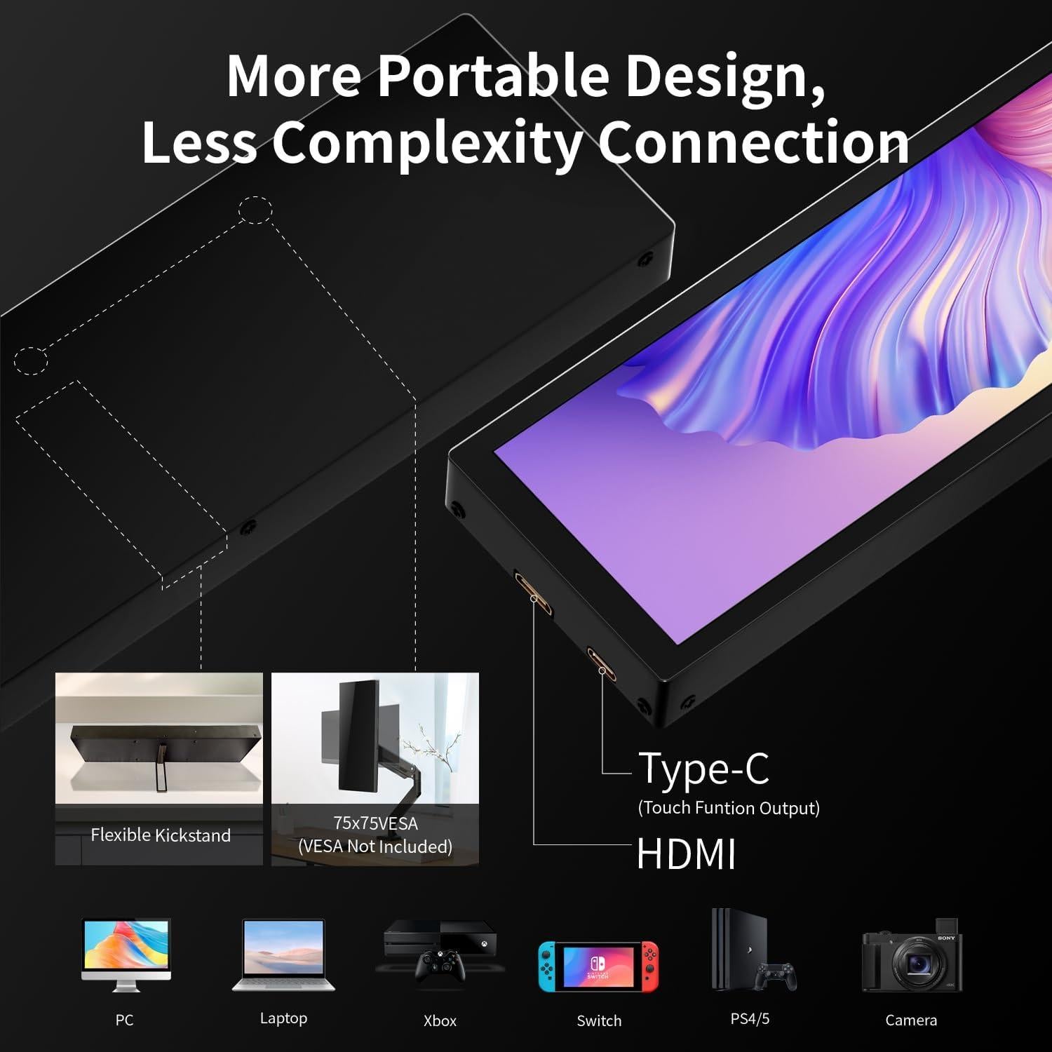 Monitor Táctil 8.8" SCXryllexa FHD 1920x480 para PC