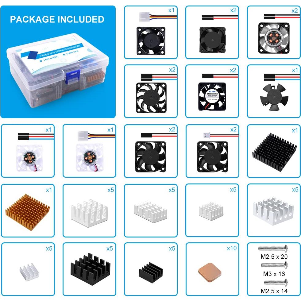 Kit Disipador y Ventilador GeeekPi para Raspberry Pi y Jetson Nano