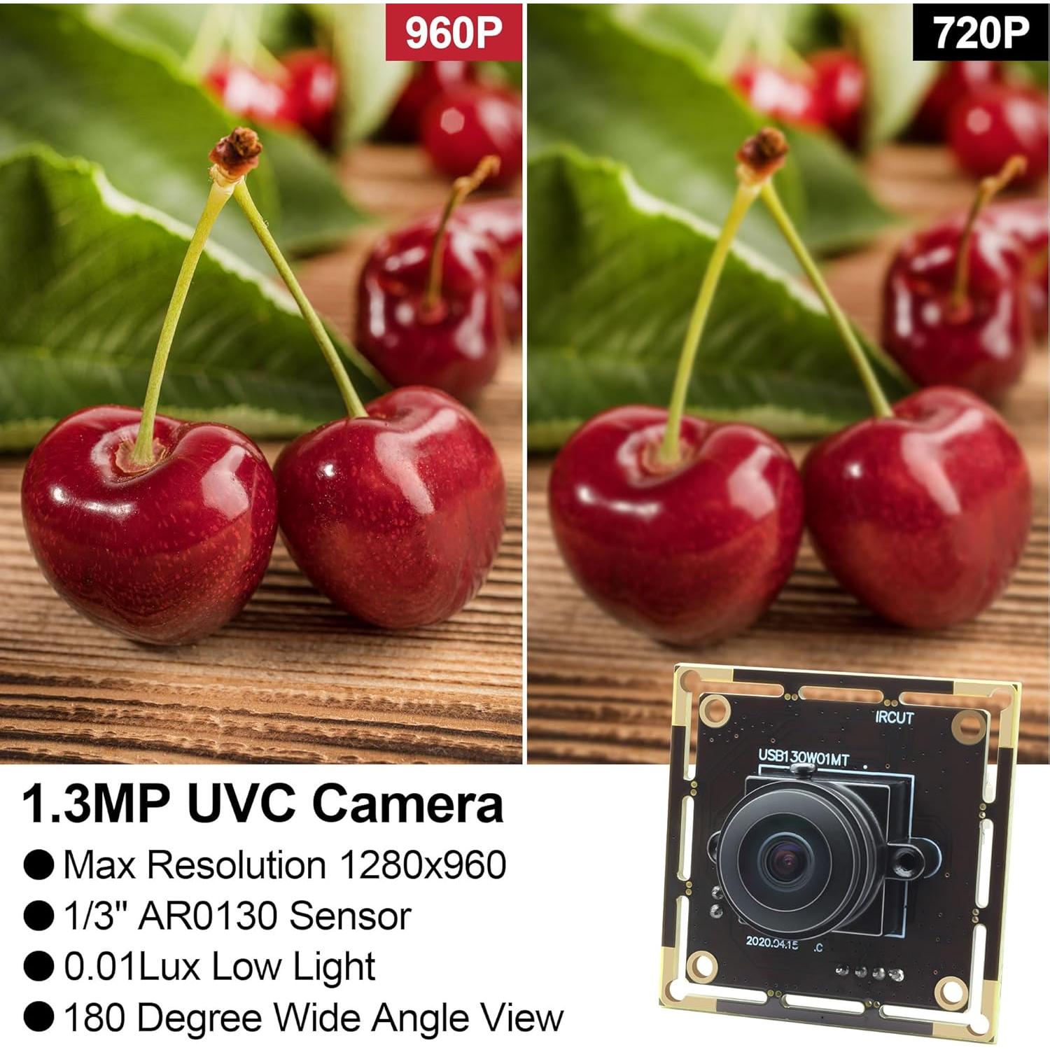 Cámara USB Magnolia 1.3MP Ojo de Pez 180° Baja Luz 0.01Lux