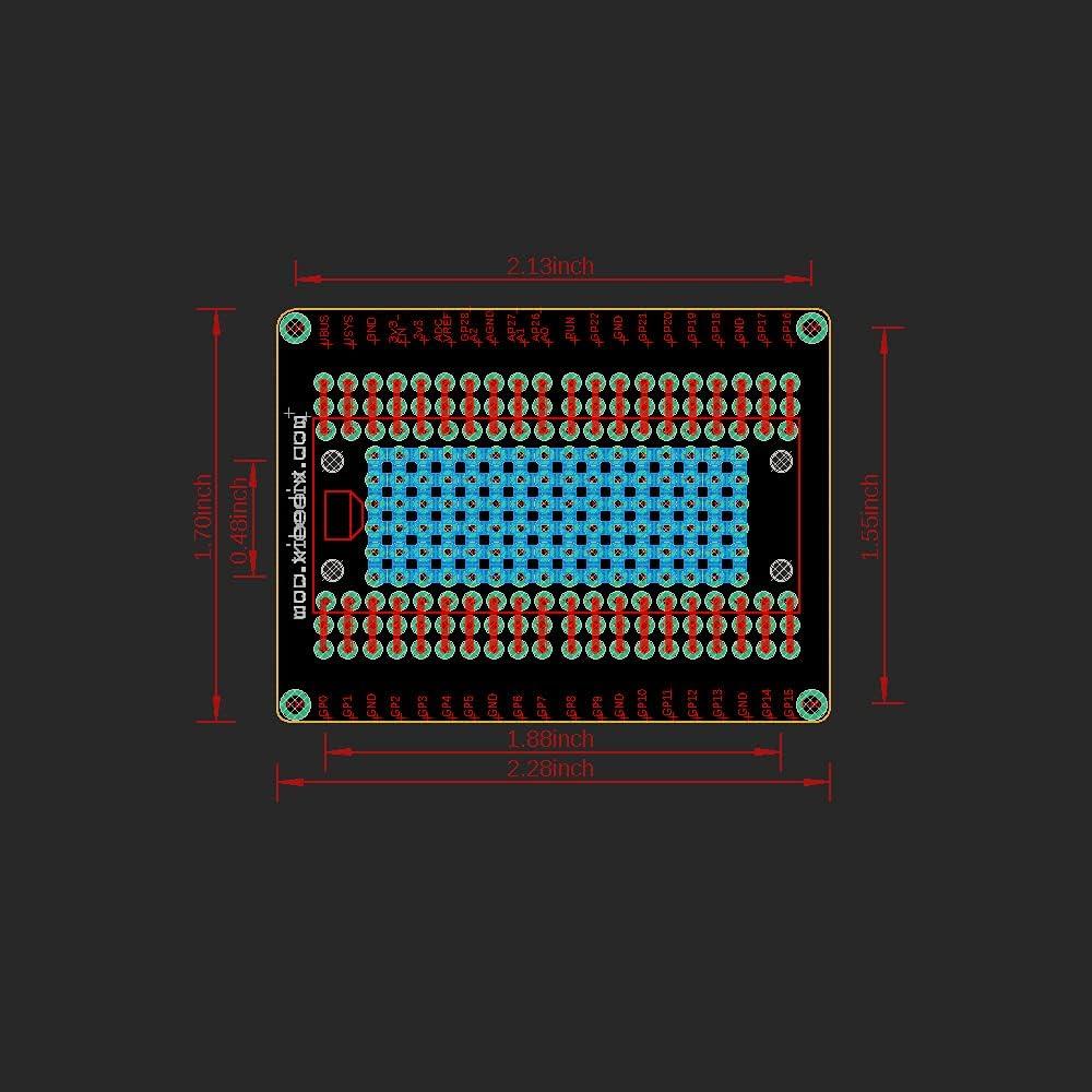 Placa de Expansión Treedix para Raspberry Pi Pico 43.2x57.8mm