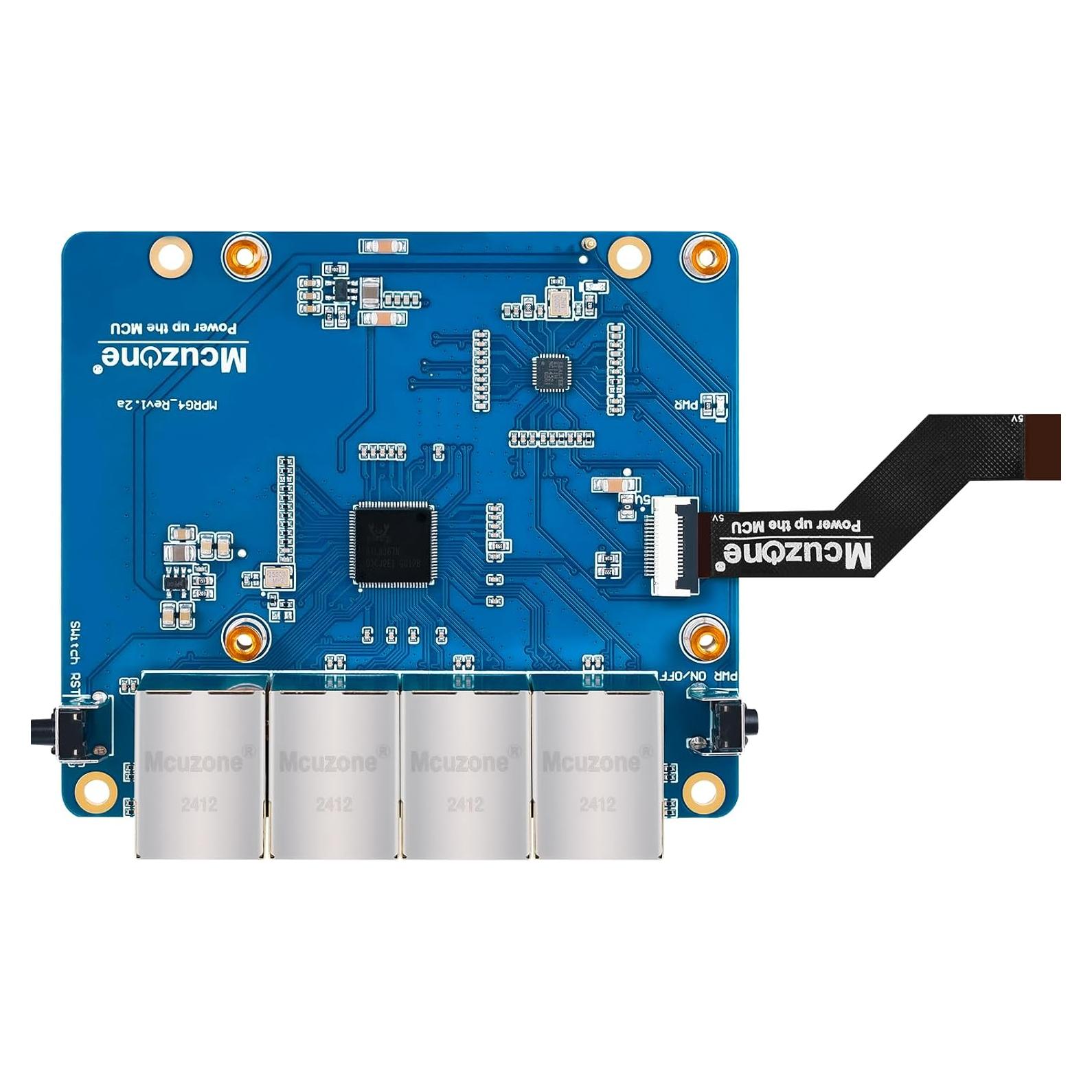 Tarjeta de Expansión Gigabit Ethernet Meshnology para Raspberry Pi 5