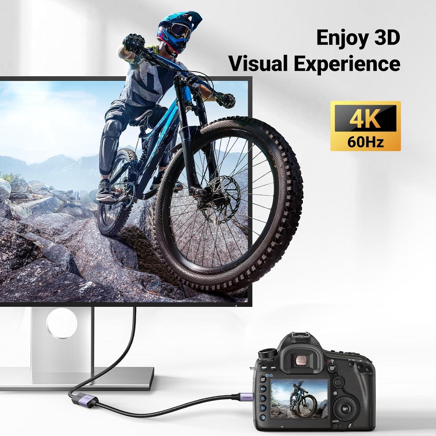 Adaptador Micro HDMI a HDMI UGREEN 4K 19.94g Gris