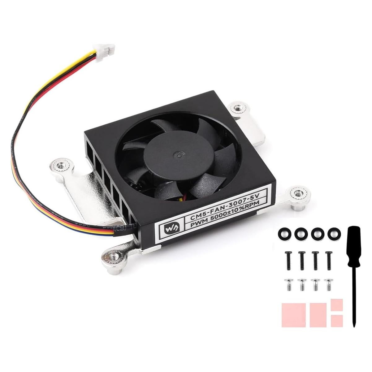 Ventilador de Enfriamiento Waveshare CM5 5000 RPM 5V 54x39x13mm