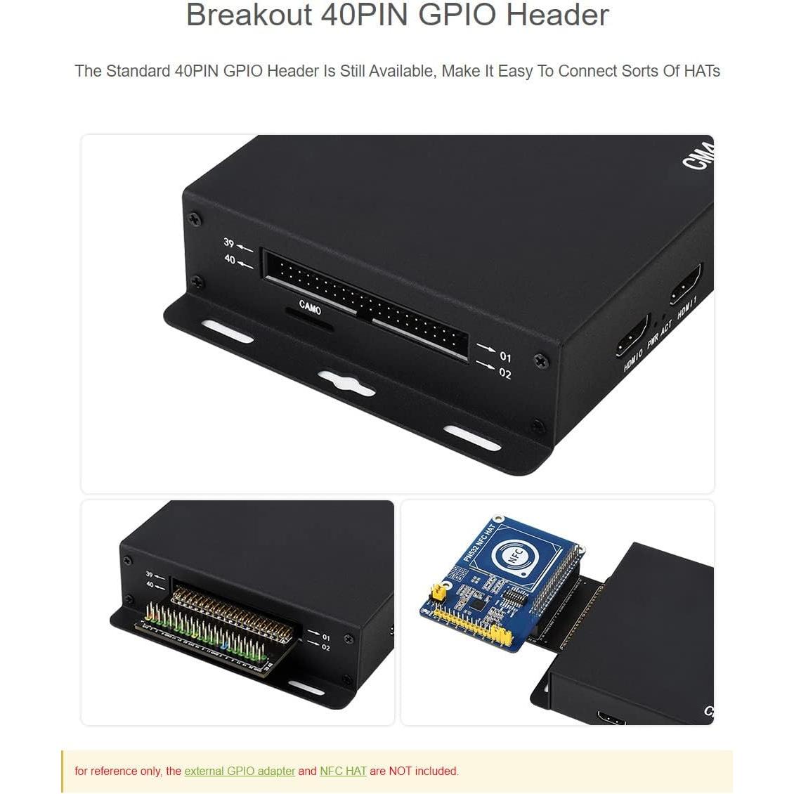 Caja de Metal Waveshare CM4-IO-BOARD-CASE-A con Ventilador