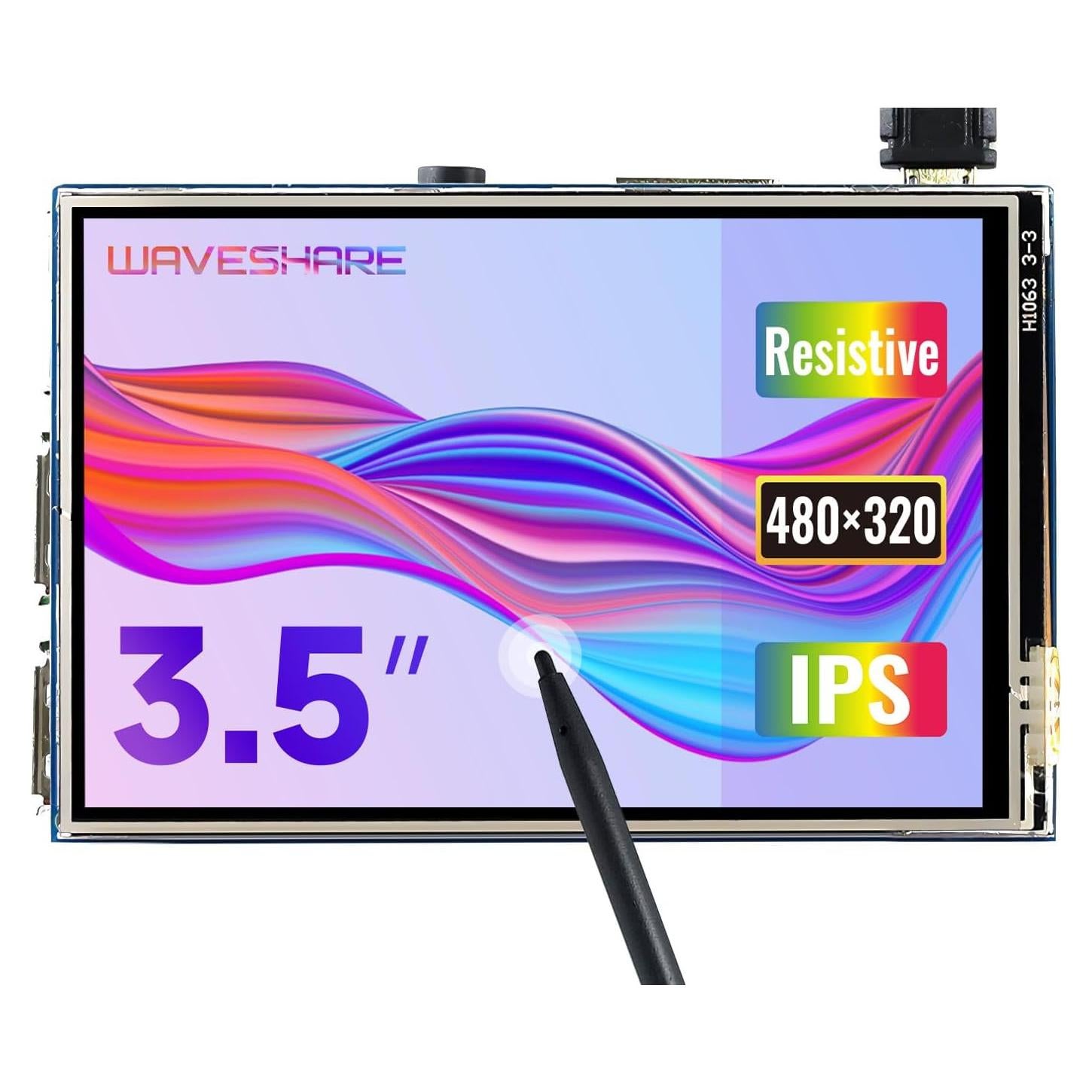 Pantalla Táctil 3.5" Waveshare para Raspberry Pi 480x320 IPS