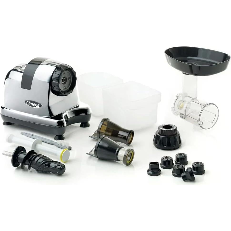 Exprimidor Omega J8006HDC Prensa Fría 200W Cromo 32oz