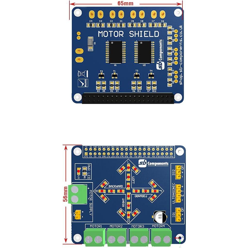 Placa de Expansión SB New Motorshield para Raspberry Pi