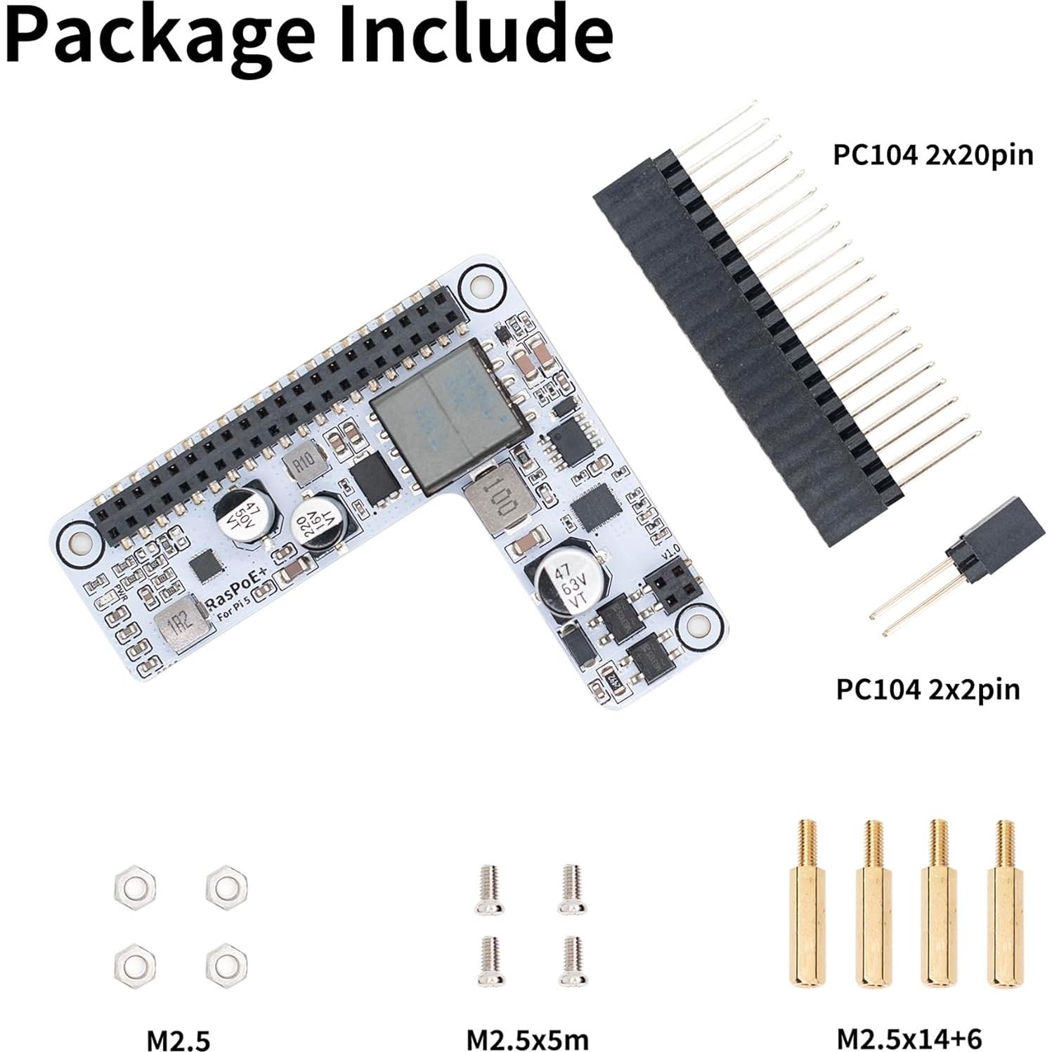 Placa PoE HAT SZSEVSIOT para Raspberry Pi 5 5V 4.5A