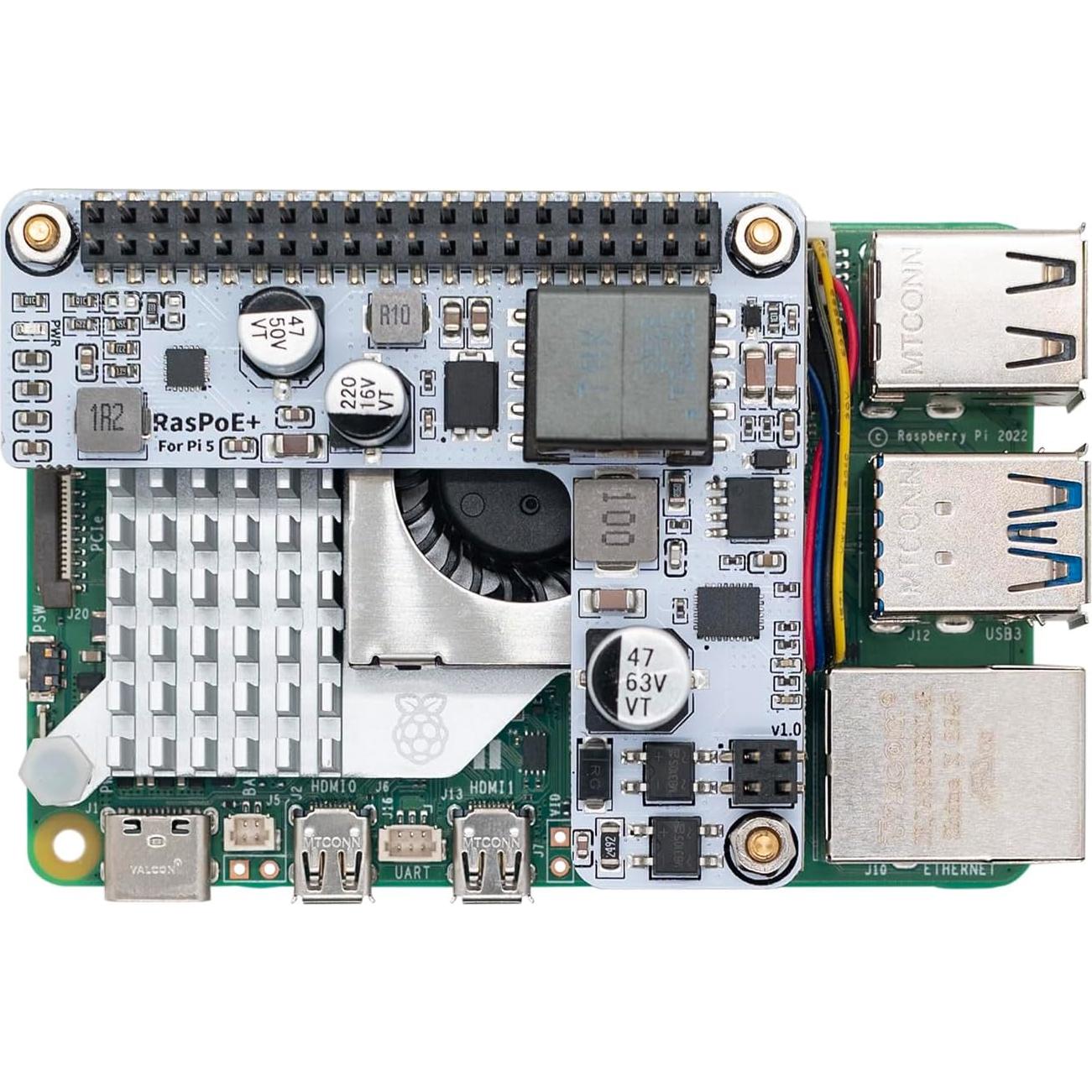 Placa PoE HAT SZSEVSIOT para Raspberry Pi 5 5V 4.5A