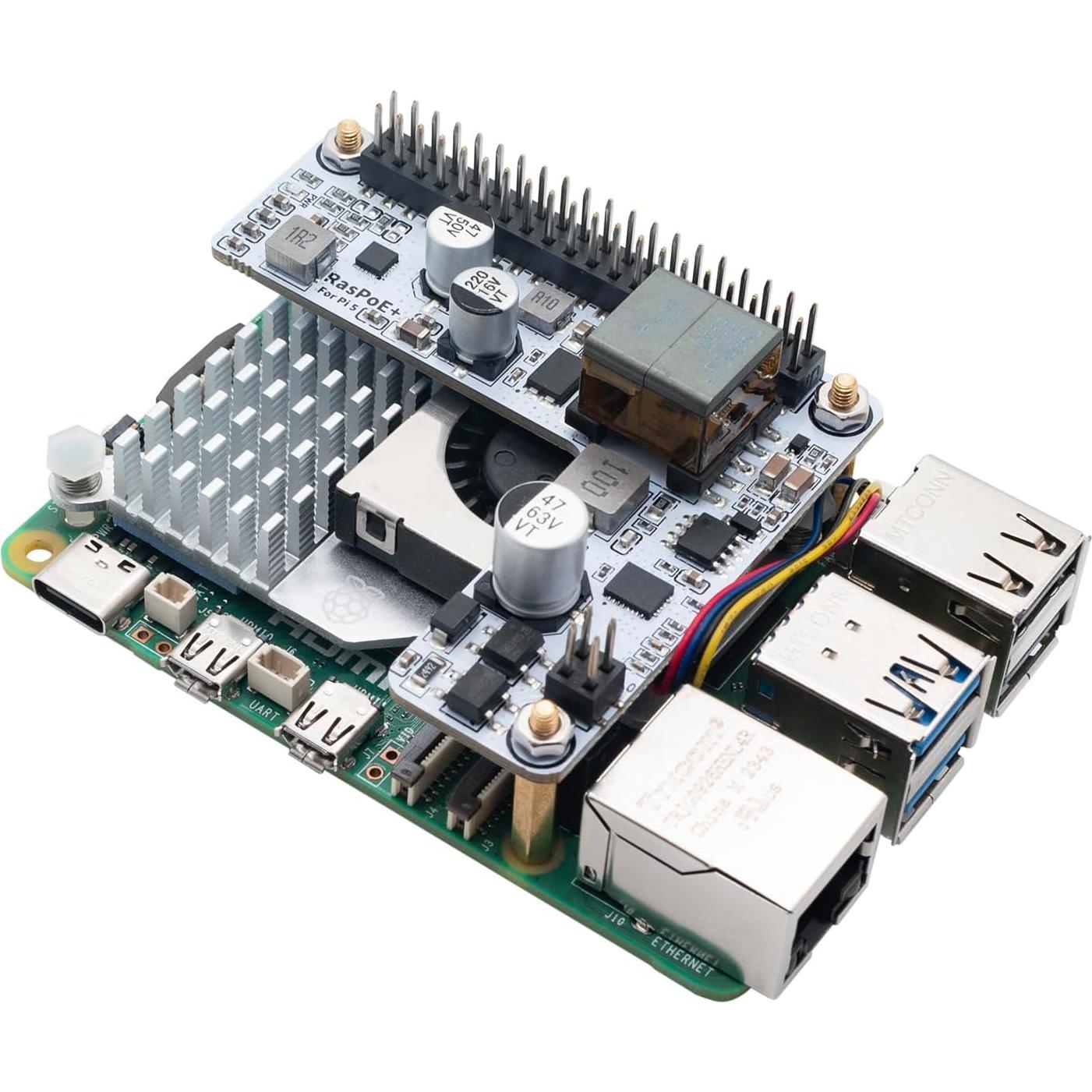 Placa PoE HAT SZSEVSIOT para Raspberry Pi 5 5V 4.5A