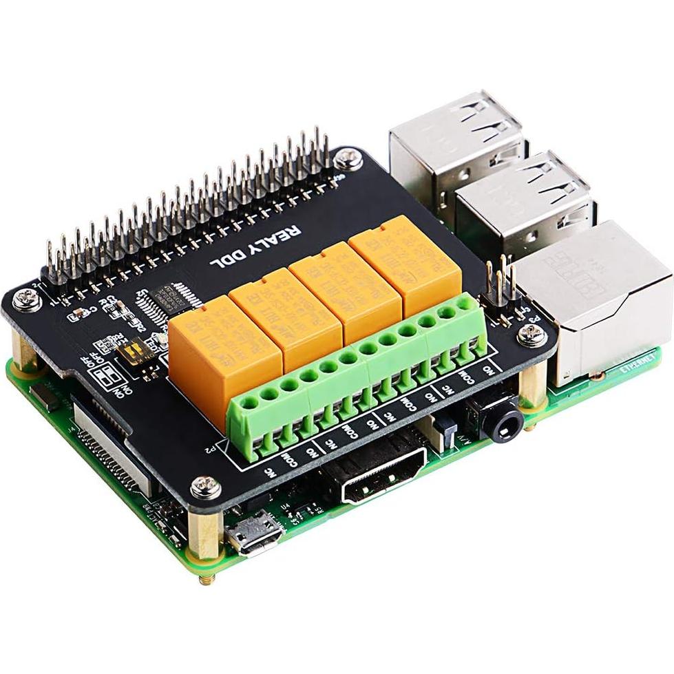 Módulo de Relé de 4 Canales GeeekPi para Raspberry Pi