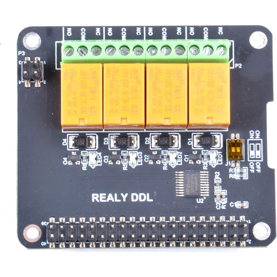 Módulo de Relé de 4 Canales GeeekPi para Raspberry Pi