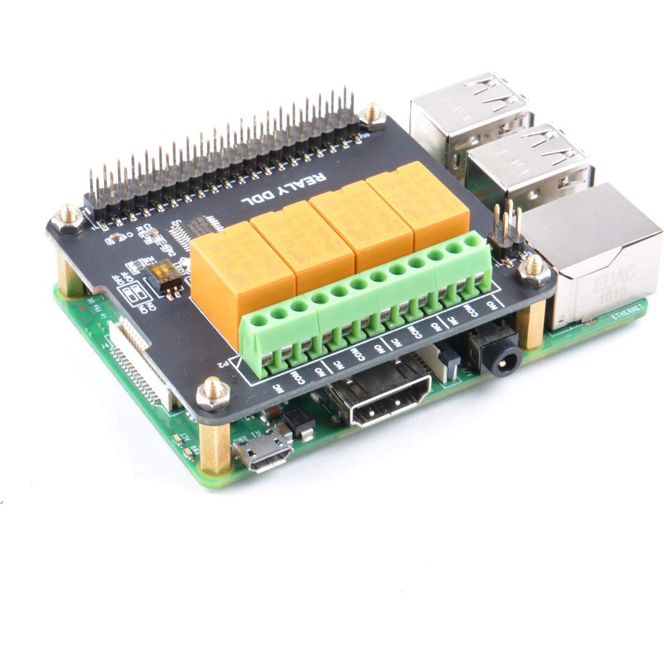 Módulo de Relé de 4 Canales GeeekPi para Raspberry Pi