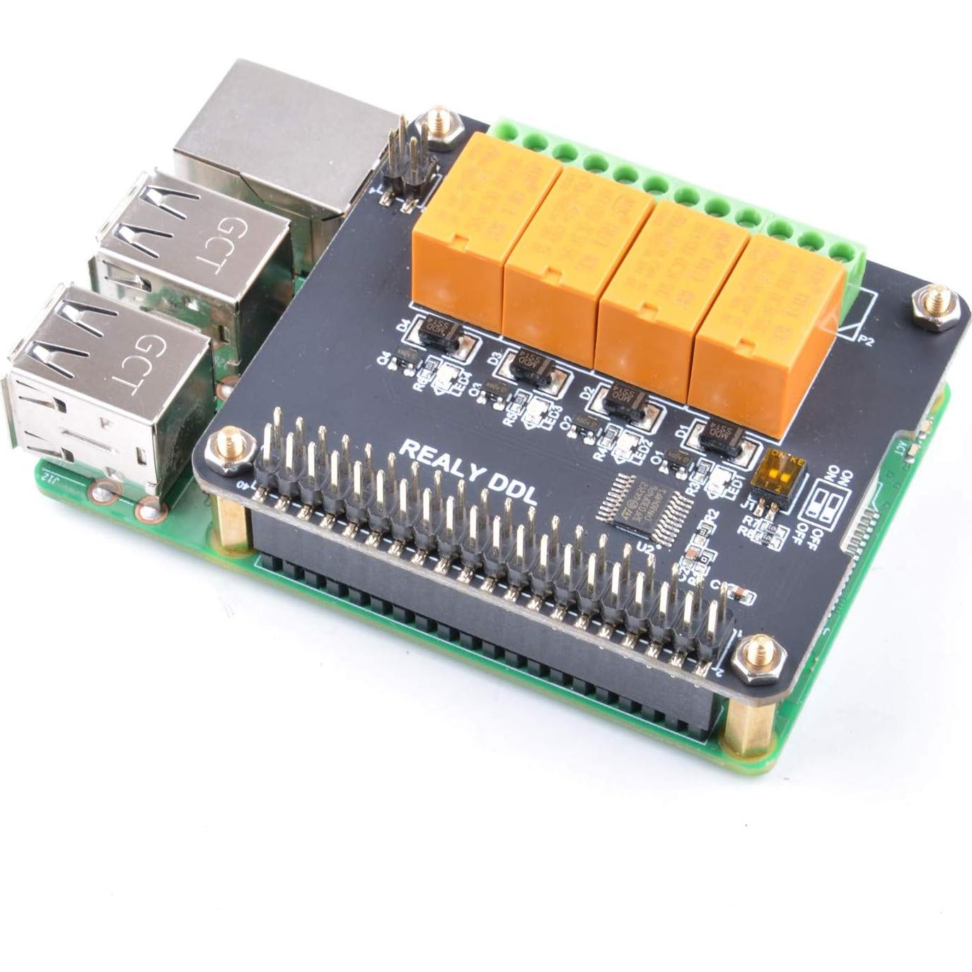 Módulo de Relé de 4 Canales GeeekPi para Raspberry Pi