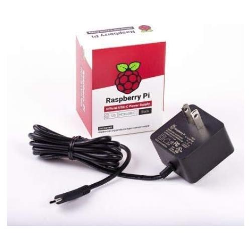 Fuente de Poder Oficial Raspberry Pi 15.3W USB-C 5.1V 3A Negro
