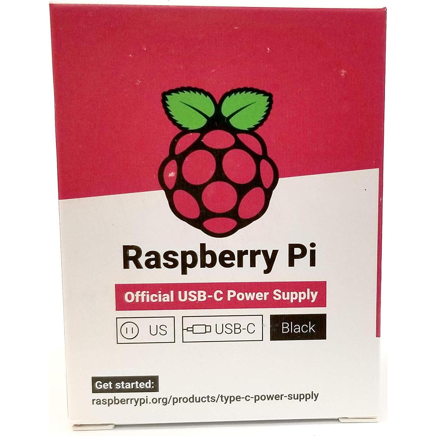 Fuente de Poder Oficial Raspberry Pi 15.3W USB-C 5.1V 3A Negro