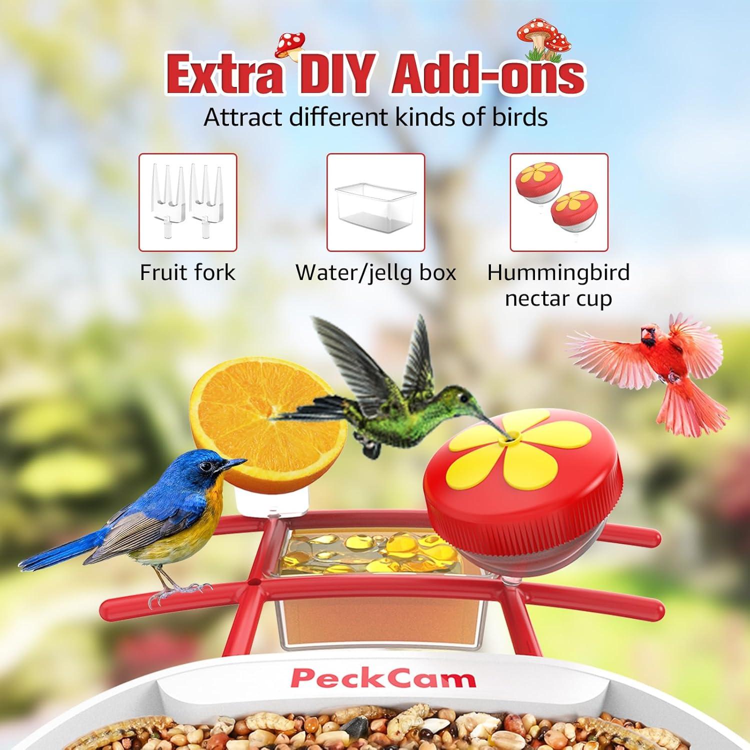 Comedero Inteligente PeckCam con Cámara 2K y Solar