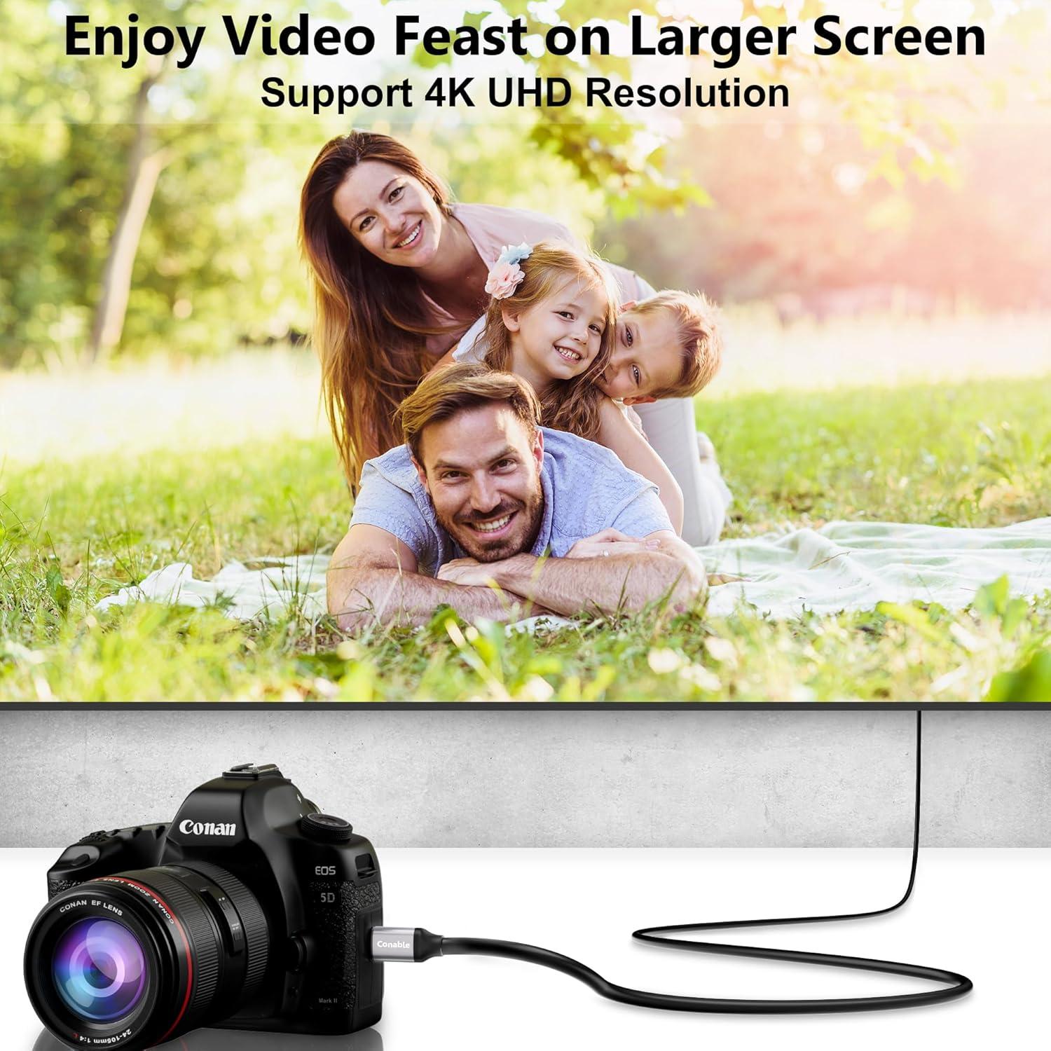 Cable Micro HDMI a HDMI 6 Metros Conable 4K 60Hz