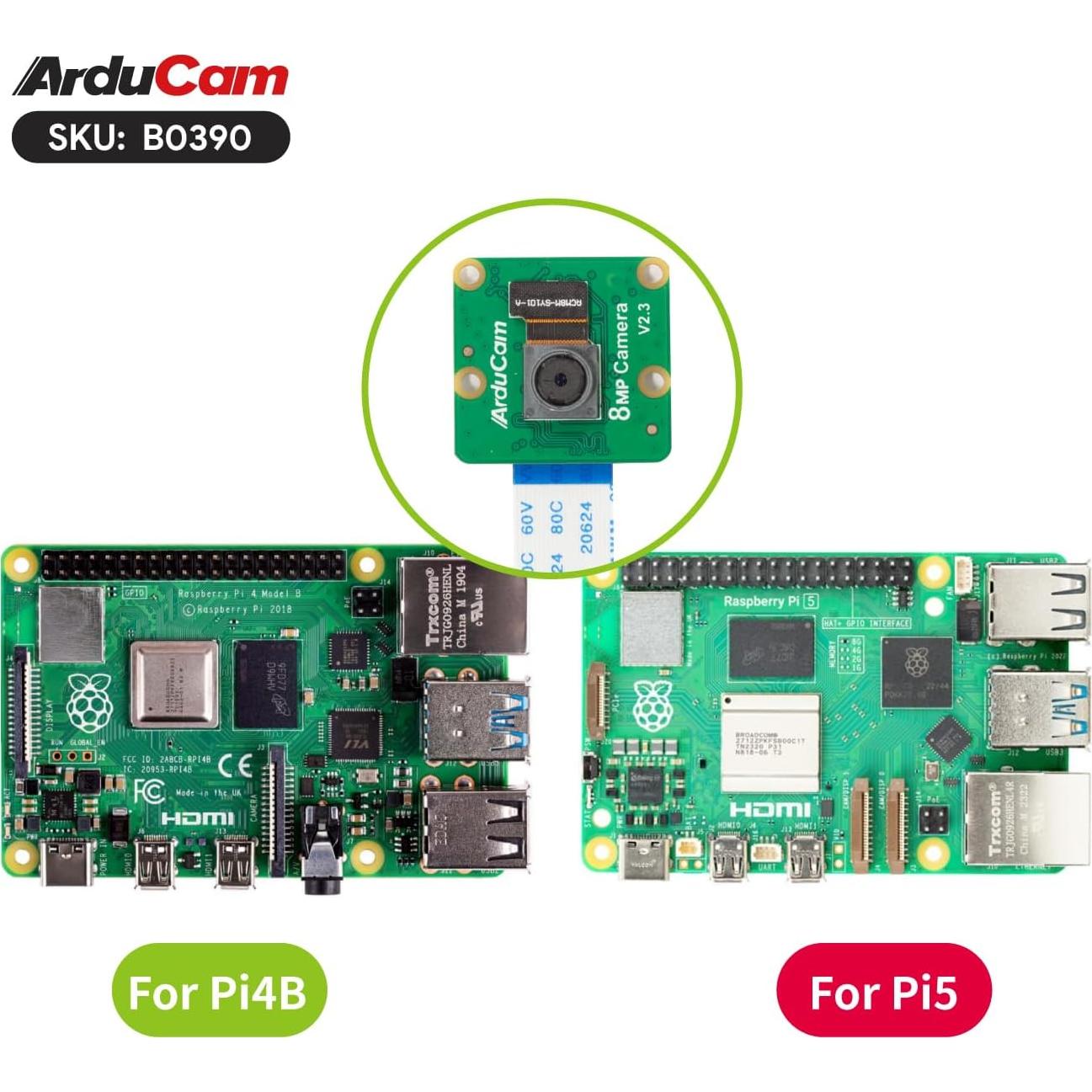 Módulo de Cámara Arducam 8MP IMX219 para Raspberry Pi