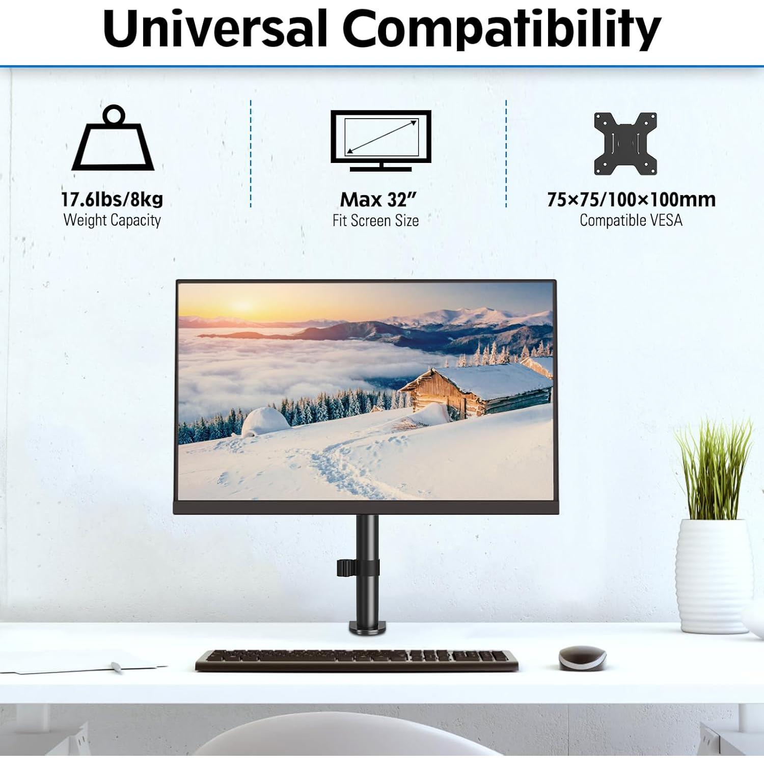 Soporte de Monitor MOUNTUP MU4003 Ajustable hasta 32" Negro