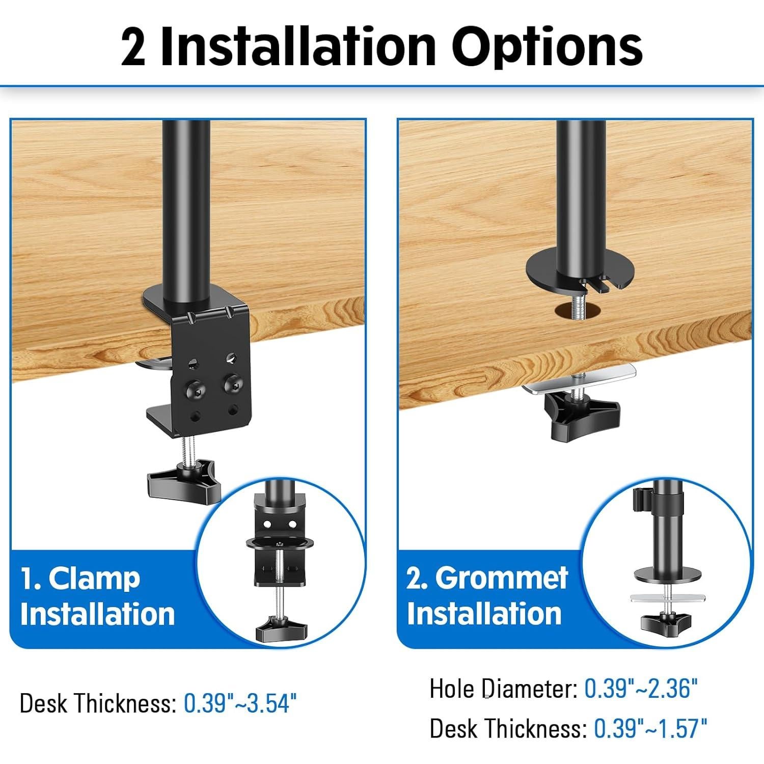 Soporte de Monitor MOUNTUP MU4003 Ajustable hasta 32" Negro