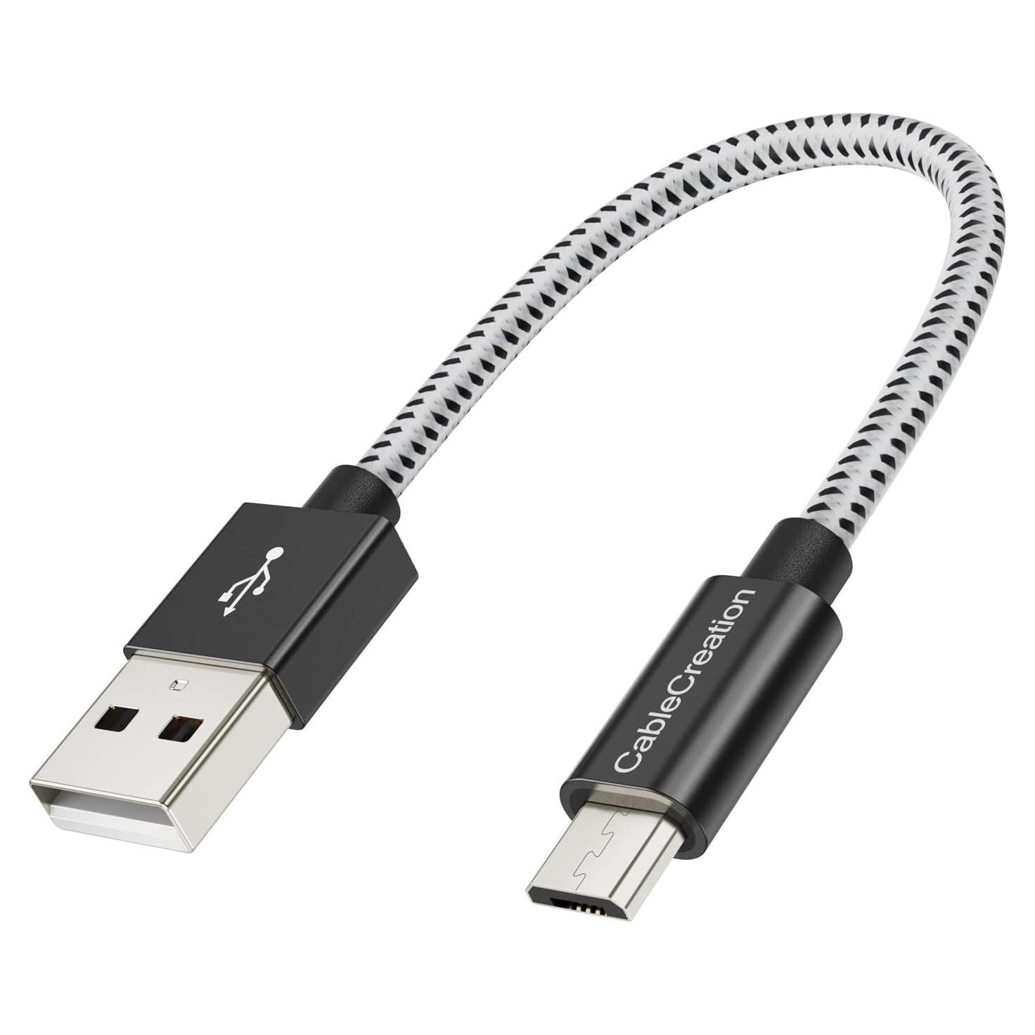 Cable Micro USB Corto 0.15m CableCreation Paquete de 5