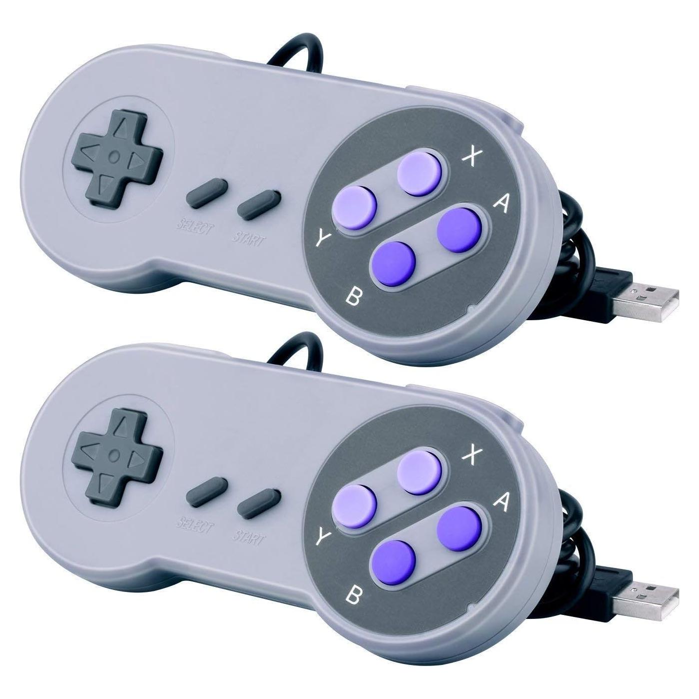 Controladores USB JTEEY para SNES y Famicom - 2 Paquetes