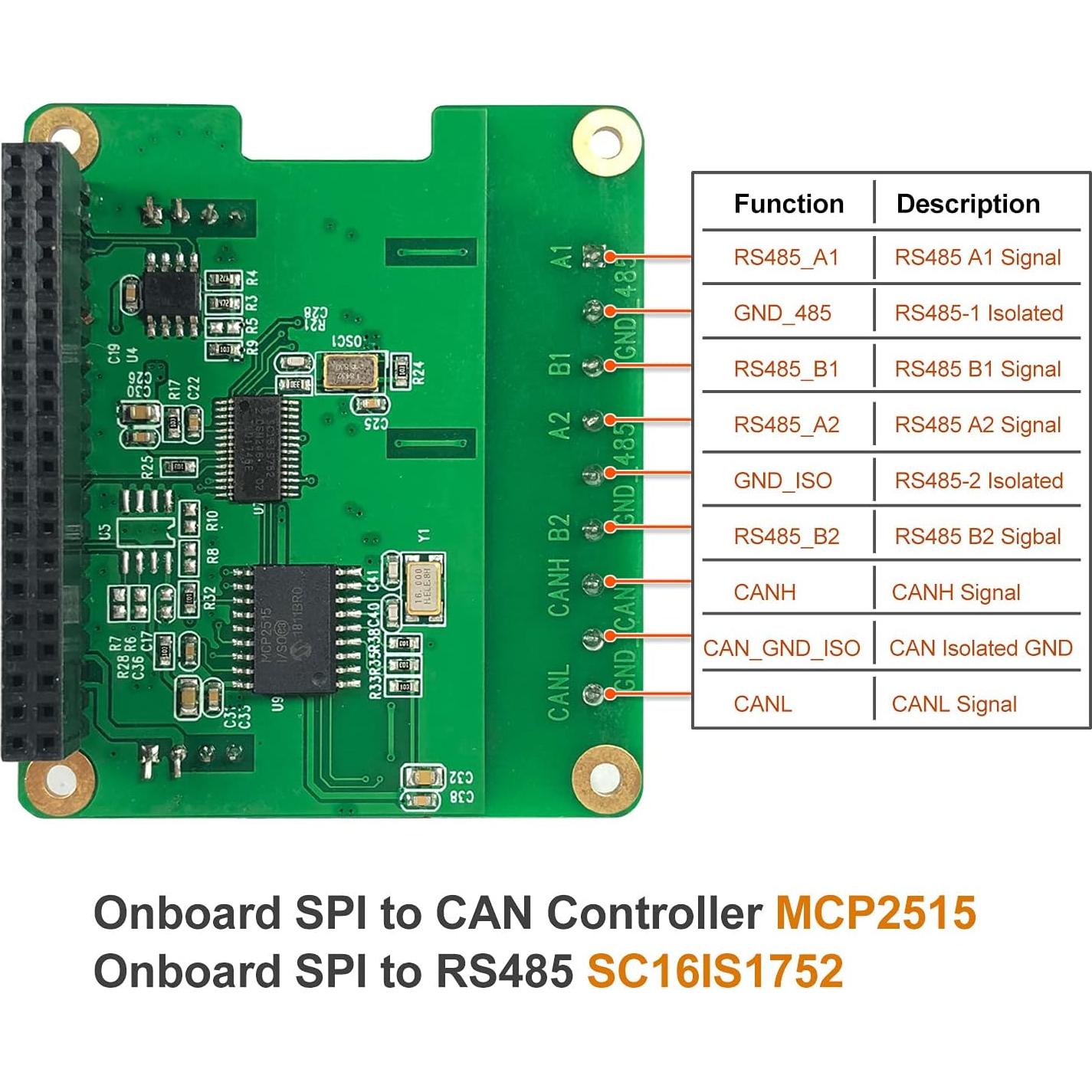 Módulo RS485 CAN HAT Innomaker para Raspberry Pi 5/4/Zero
