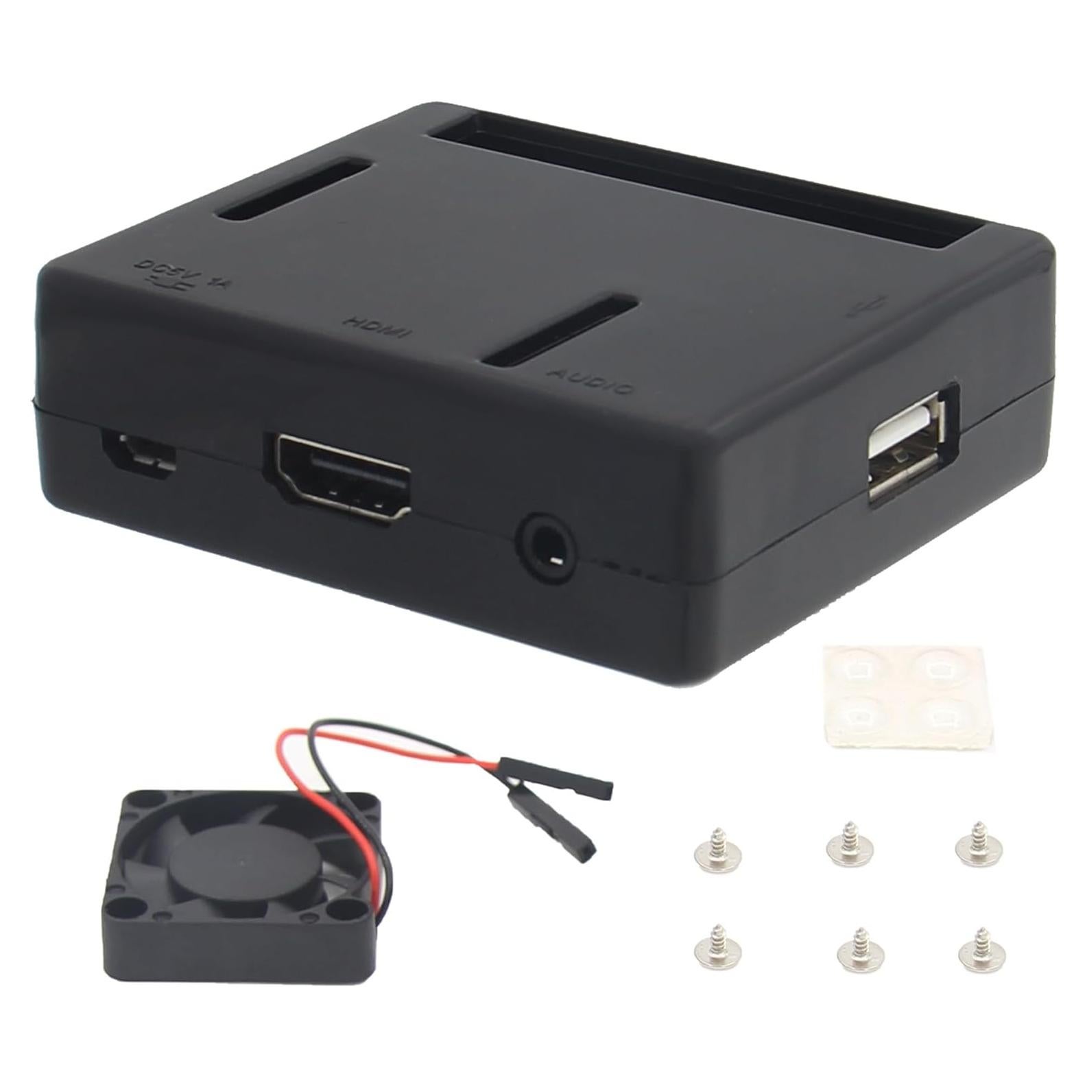 Caja ABS para Raspberry Pi 3A+ eleUniverse con ventilador