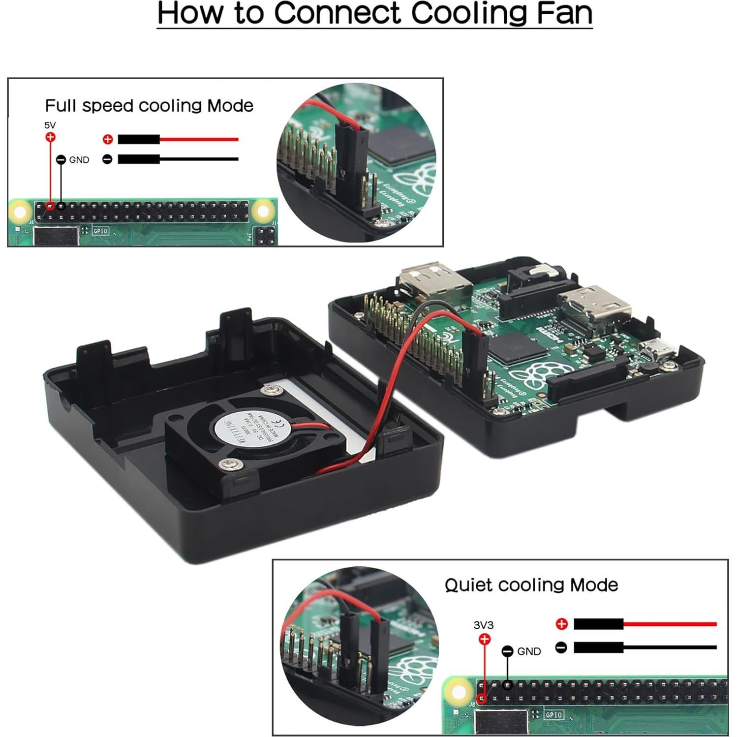 Caja ABS para Raspberry Pi 3A+ eleUniverse con ventilador