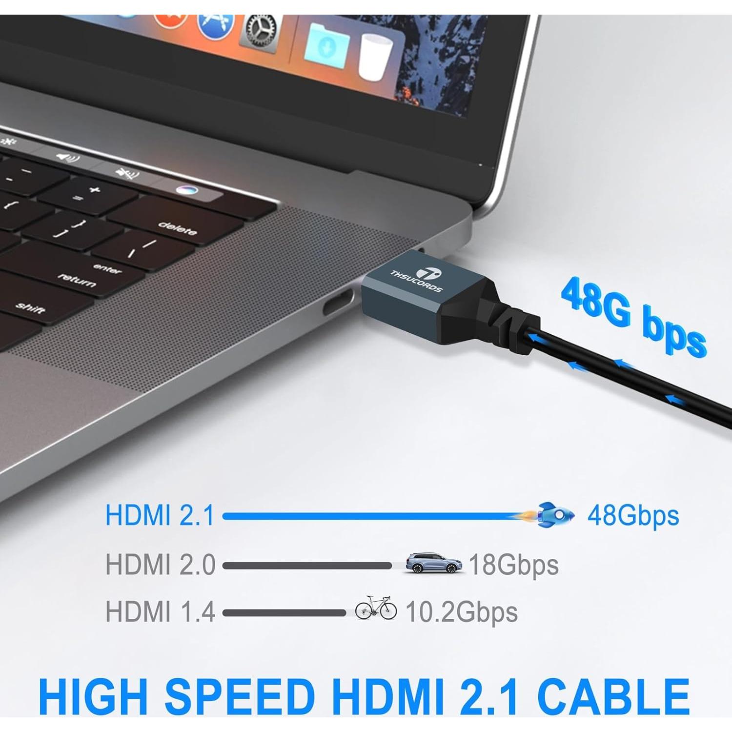 Cable Micro HDMI a HDMI Enrollado 0.91m 8K Jinglong