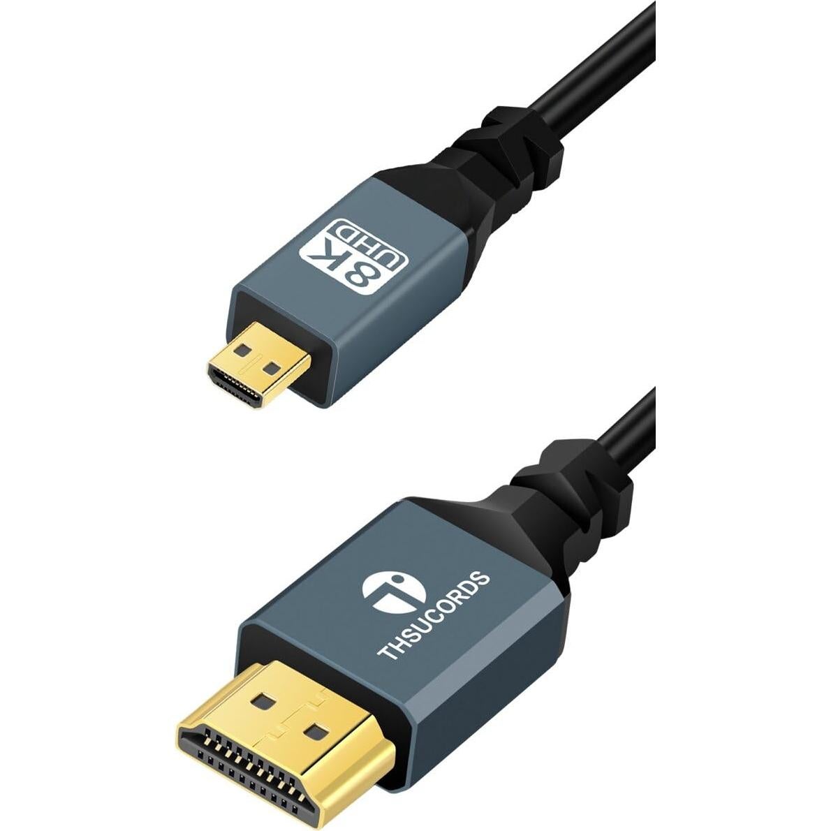 Cable Micro HDMI a HDMI Enrollado 0.91m 8K Jinglong